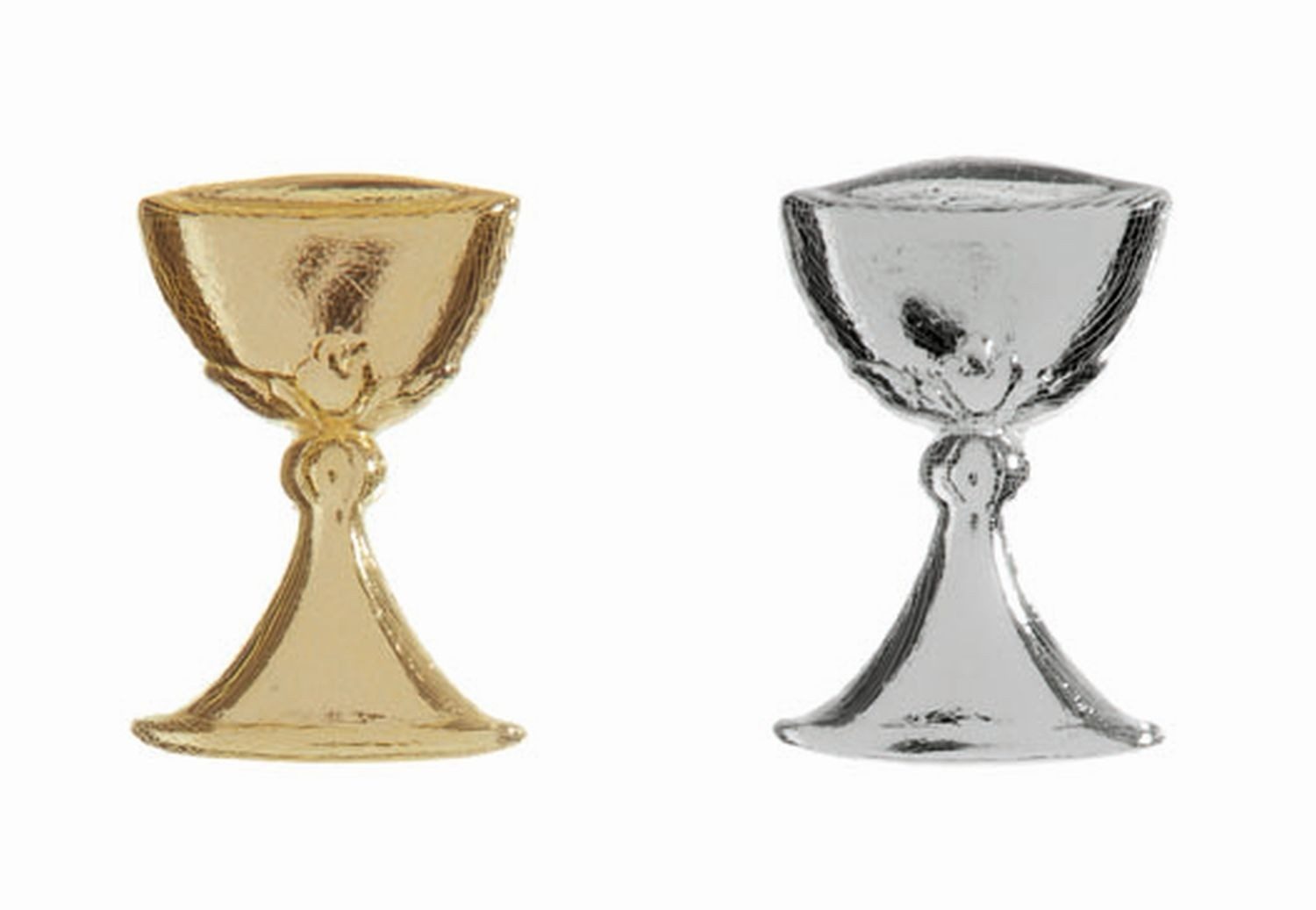 INNA-Glas Stumpenkerze Wachsverzierung Kelch ZINAIDA, Gold, 3,5x2,5cm