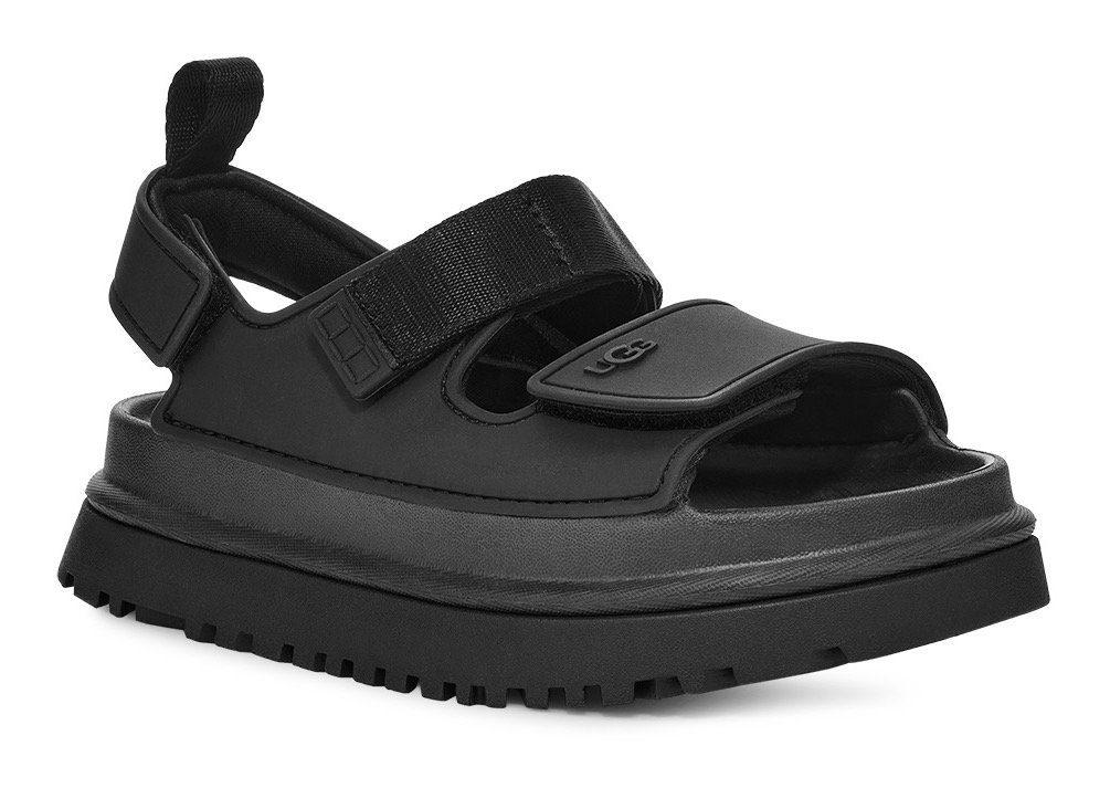 UGG K GOLDENGLOW Sandale, Sommerschuh, Poolslides, Plateauabsatz, mit Klettverschluss