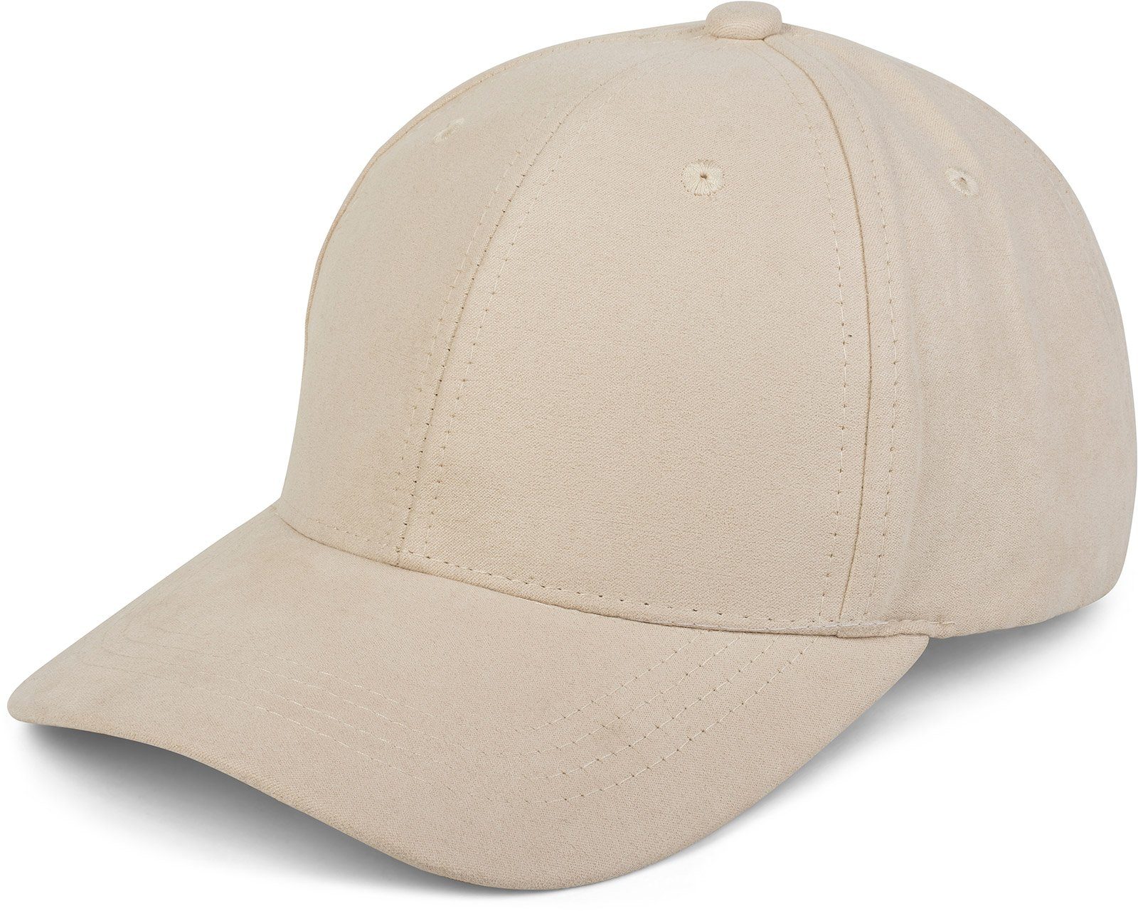 styleBREAKER Baseball Cap (1-St) Cap in Wildleder Optik Creme