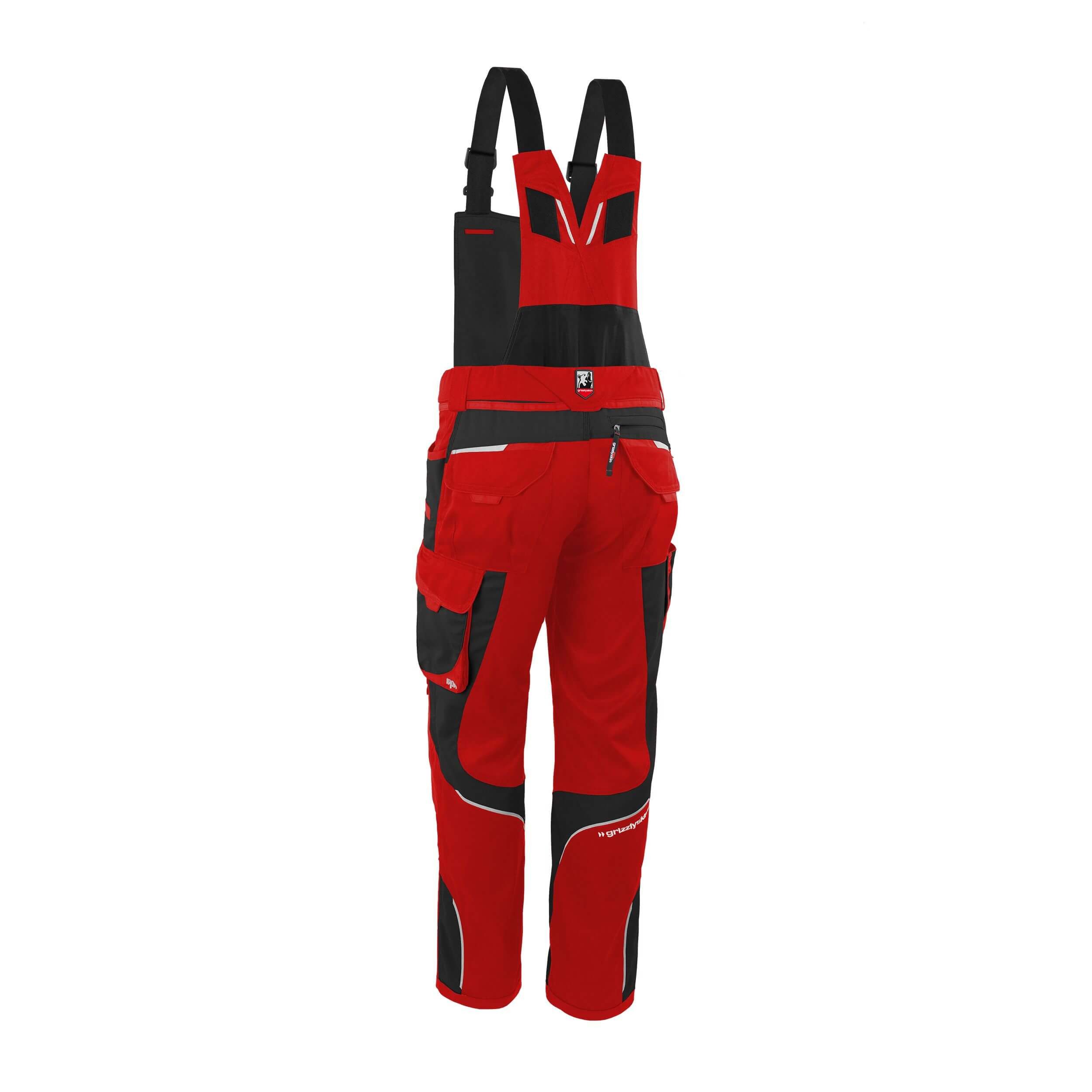 Qualitex Workwear Arbeitslatzhose moderne Latzhose IRON aus Lyocell, Cordura & Stretch - Reflexelemente (1-tlg) funktionaler Blaumann mit 19 Taschen - Atmungsaktiv - Verstellbar