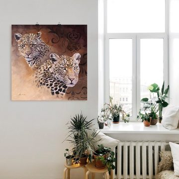 Artland Wandbild Leoparden, Wildtiere (1 St), als Alubild, Outdoorbild, Leinwandbild, Poster in verschied. Größen