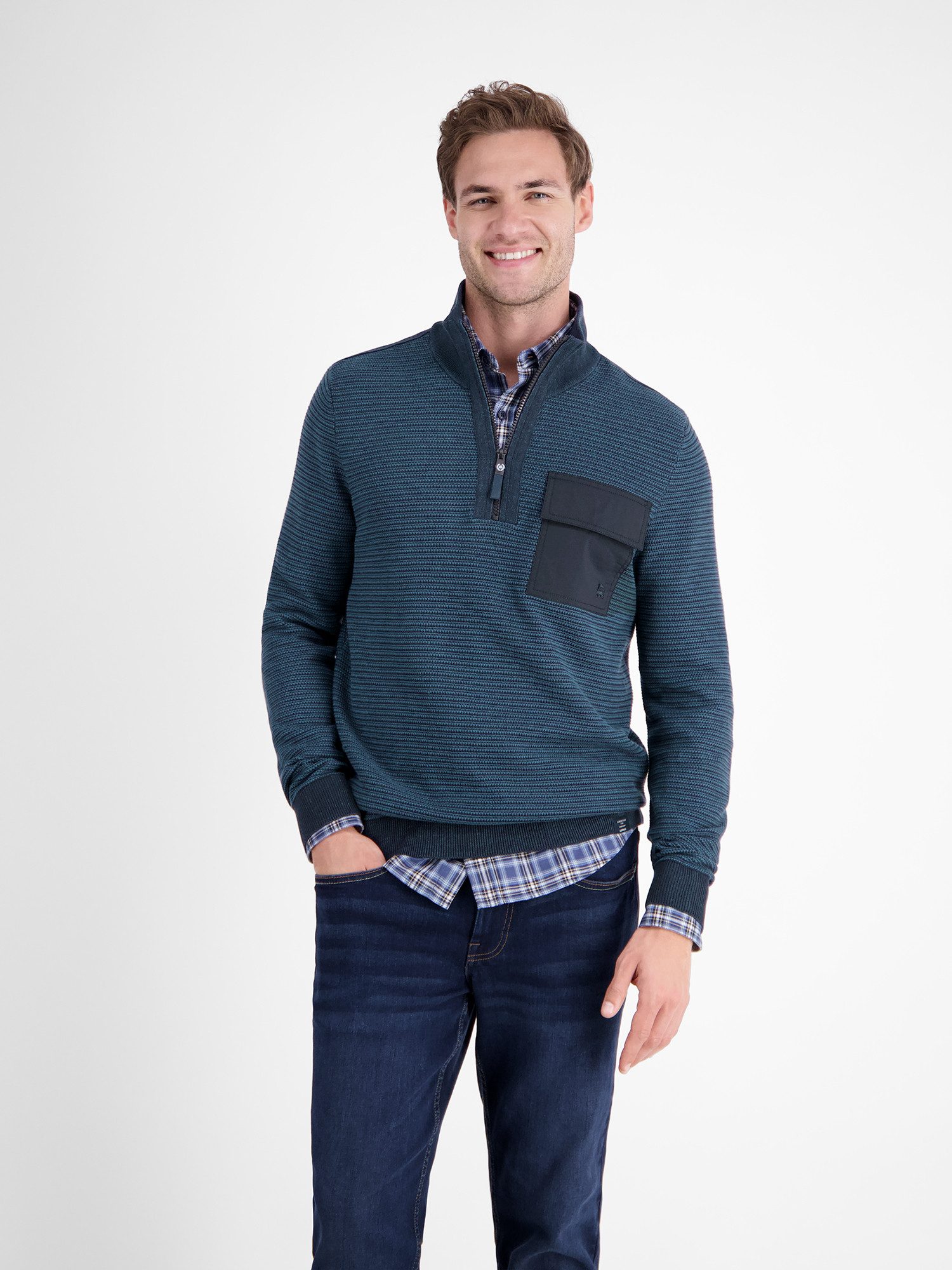 LERROS Strickpullover Stricktroyer in Strukturstrick günstig online kaufen