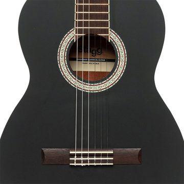 Stagg Konzertgitarre SCL70-BLK SCL70 Klassische Gitarre mit Fichtendecke, Schwarz