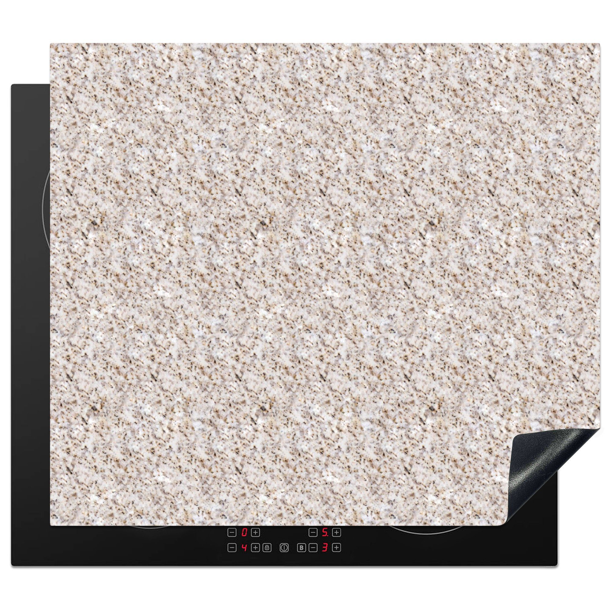 MuchoWow Granit Ceranfeldabdeckung Induktionsschutz, Induktionskochfeld, Herdblende-/Abdeckplatte Muster Vinyl, - 57x51 Textur, cm, tlg), (1 -