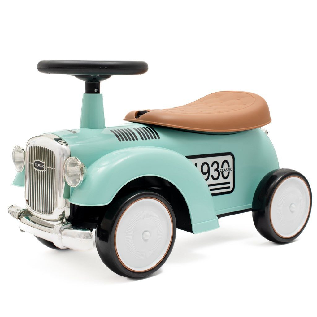 BABY MIX Rutscherauto Rutschfahrzeug Kinderauto Babyrutscher, (Spar-Set, 1-tlg., 58 x 27 x 35 cm wendig), Hupe, Stauraum, EVA-Räder, Retro-Design, bis 25 kg