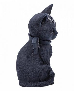 Horror-Shop Dekofigur Schwarze Malpuss Katze mit Flügel im Okkult Design