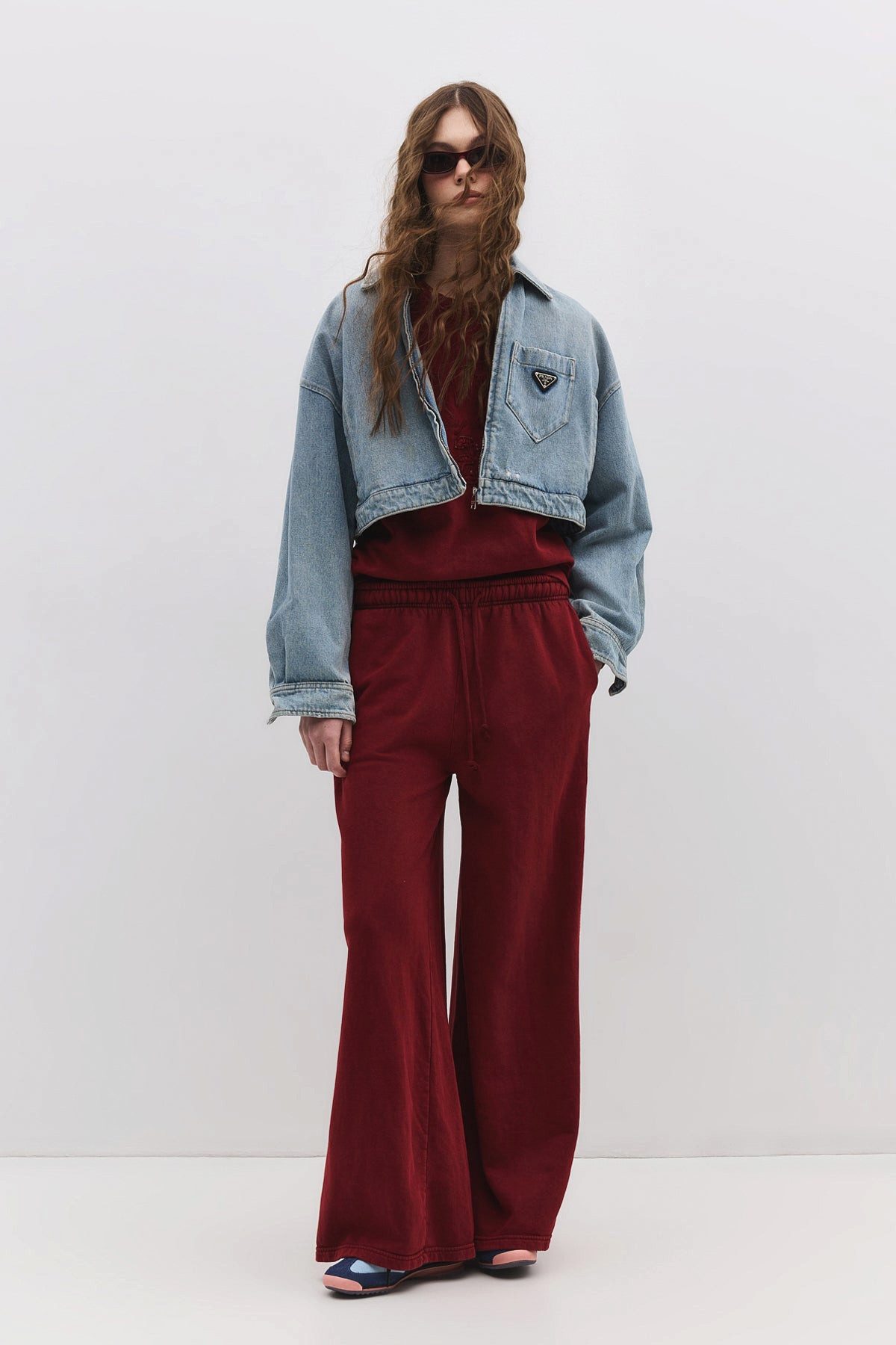 No Matter What Sweatponcho Weite Jogginghose mit Taschen