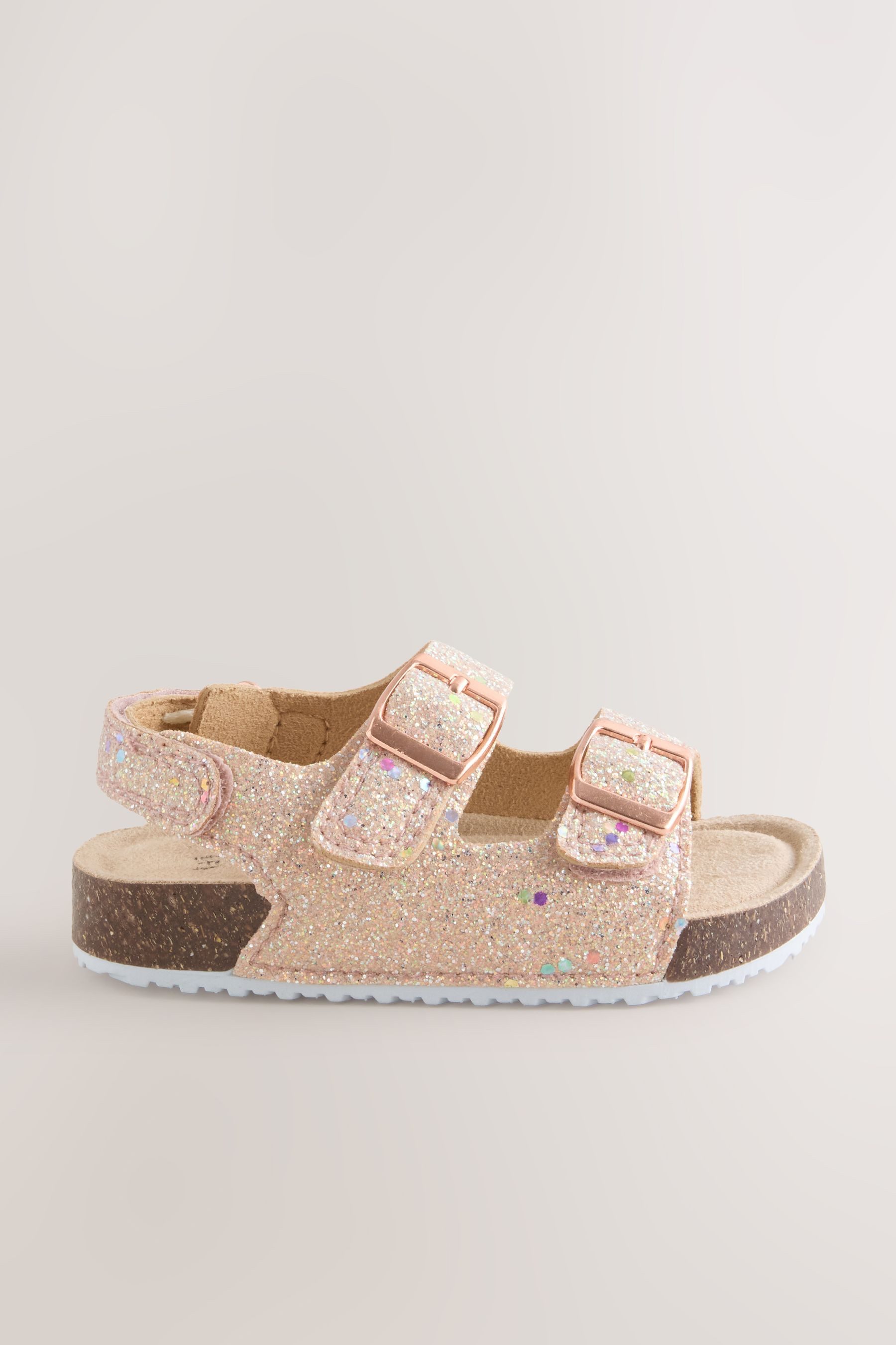 Next Sandalen mit zwei schmalen Riemchen + Kork-Fußbett Sandale – Bild 4 von 5
