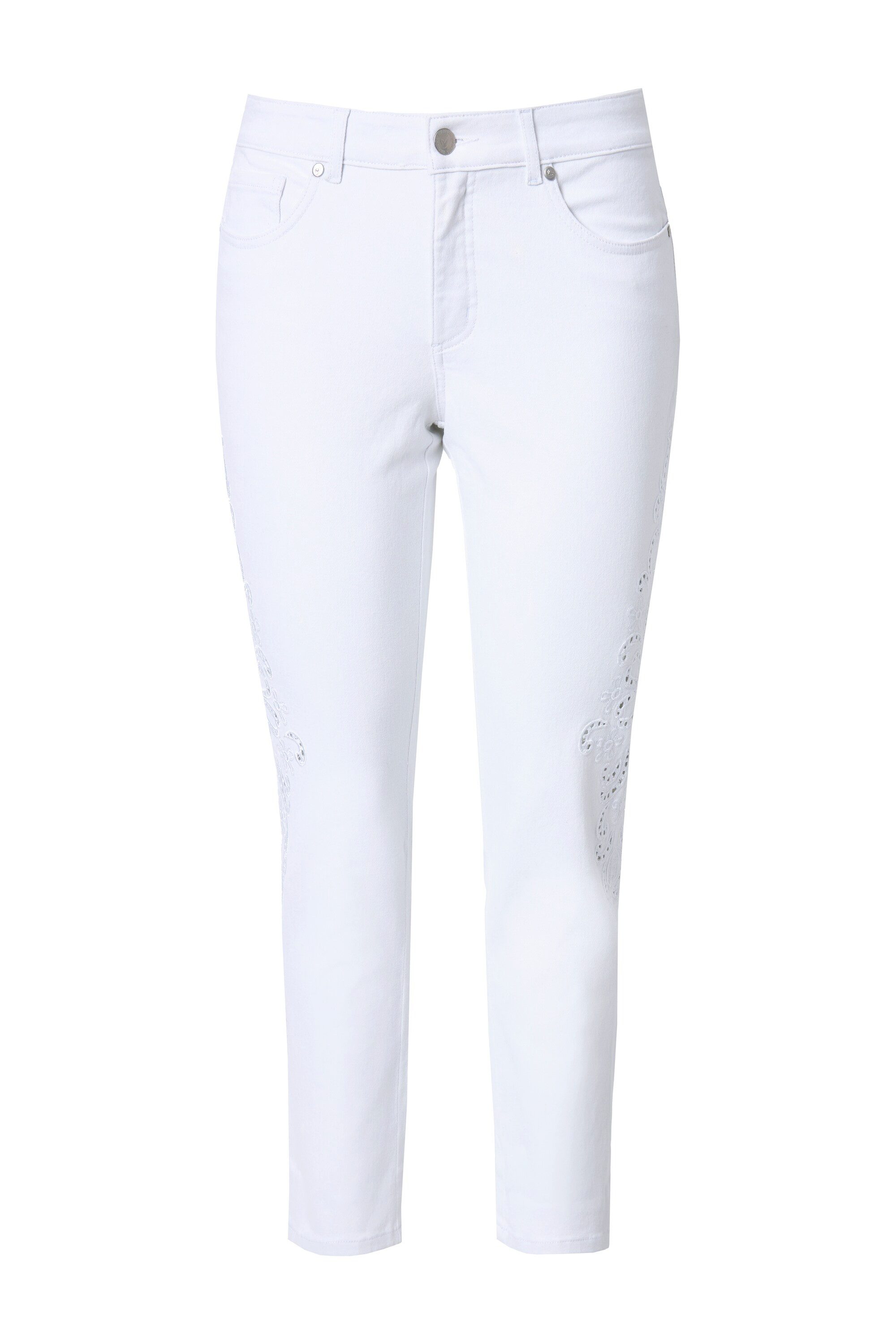 MIAMODA Regular-fit-Jeans Skinny-Jeans Slim Fit Stickerei 5-Pocket günstig online kaufen