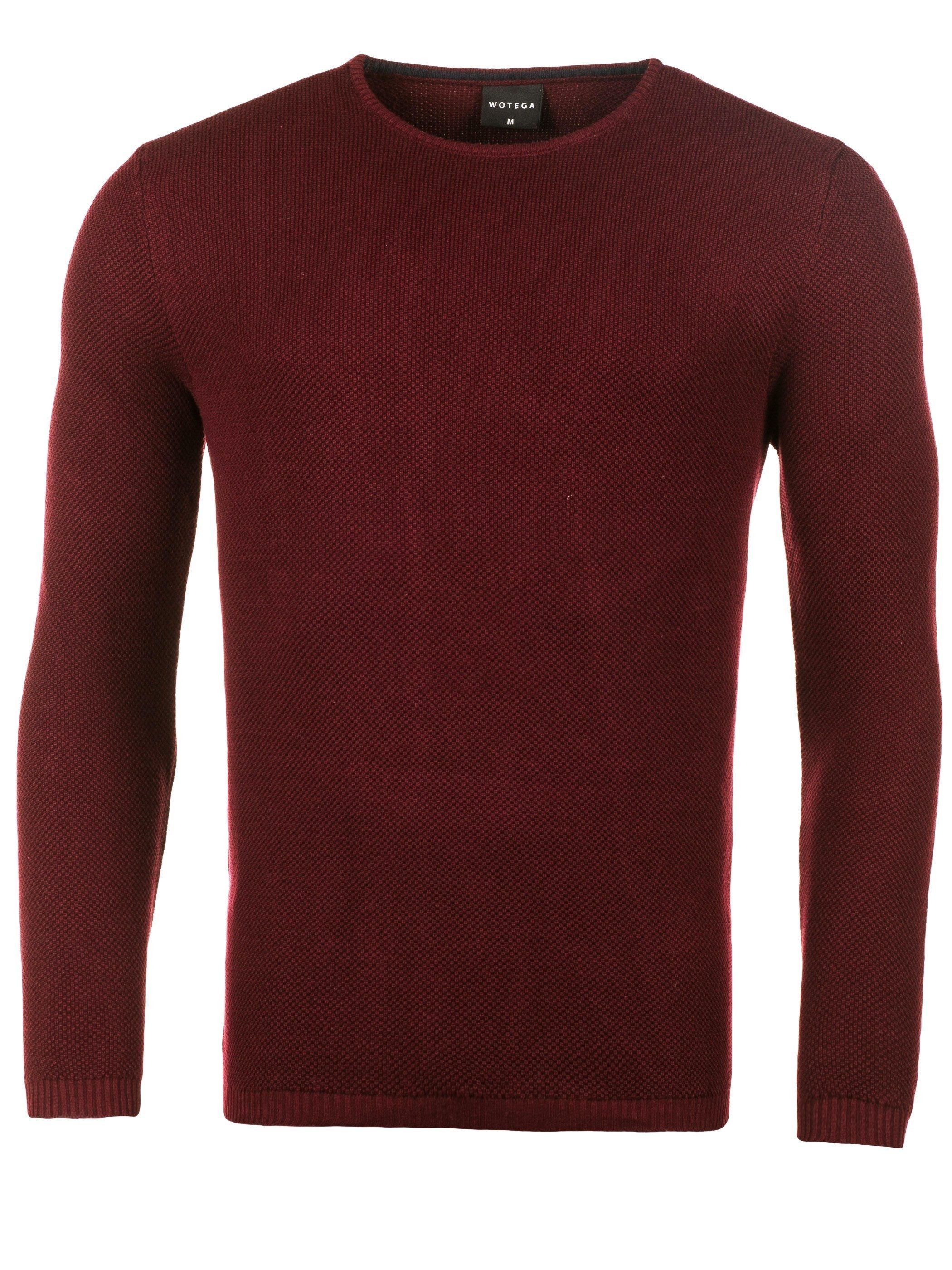 WOTEGA Strickfleece-Pullover Structured Crew Neck Sweater Pete