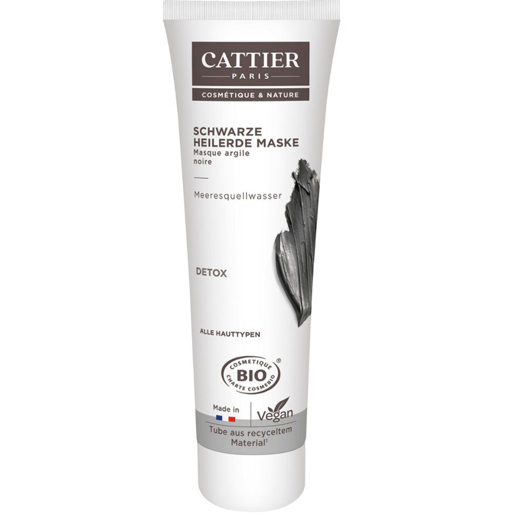 Cattier Paris Gesichtsmaske Schwarze Heilerde Maske, Schwarz, 100 ml