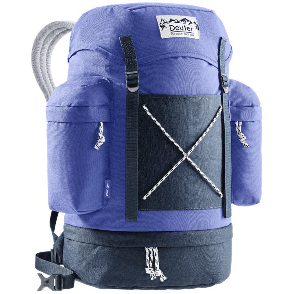deuter Tagesrucksack Wengen Vintage mit Stecktasche 15" Laptopfach Rucksack 25L Indigo-ink, Außentaschen, Bodenfach, Ergonomisch, Laptopfach, Multifunktionsfach