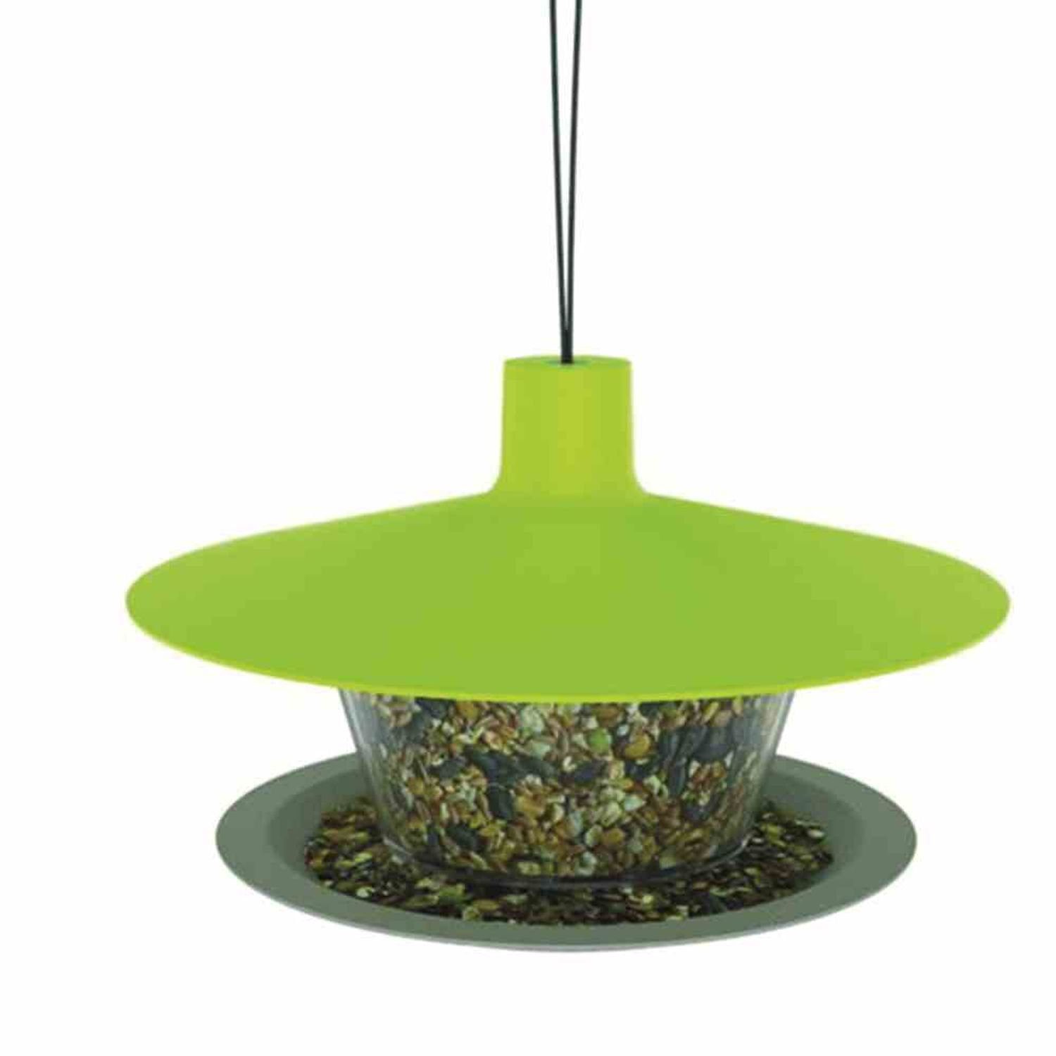 PLASTIA Vogelhaus Vogelfutterhaus "Finch" grün Ø 28x17 cm, Kunststoff