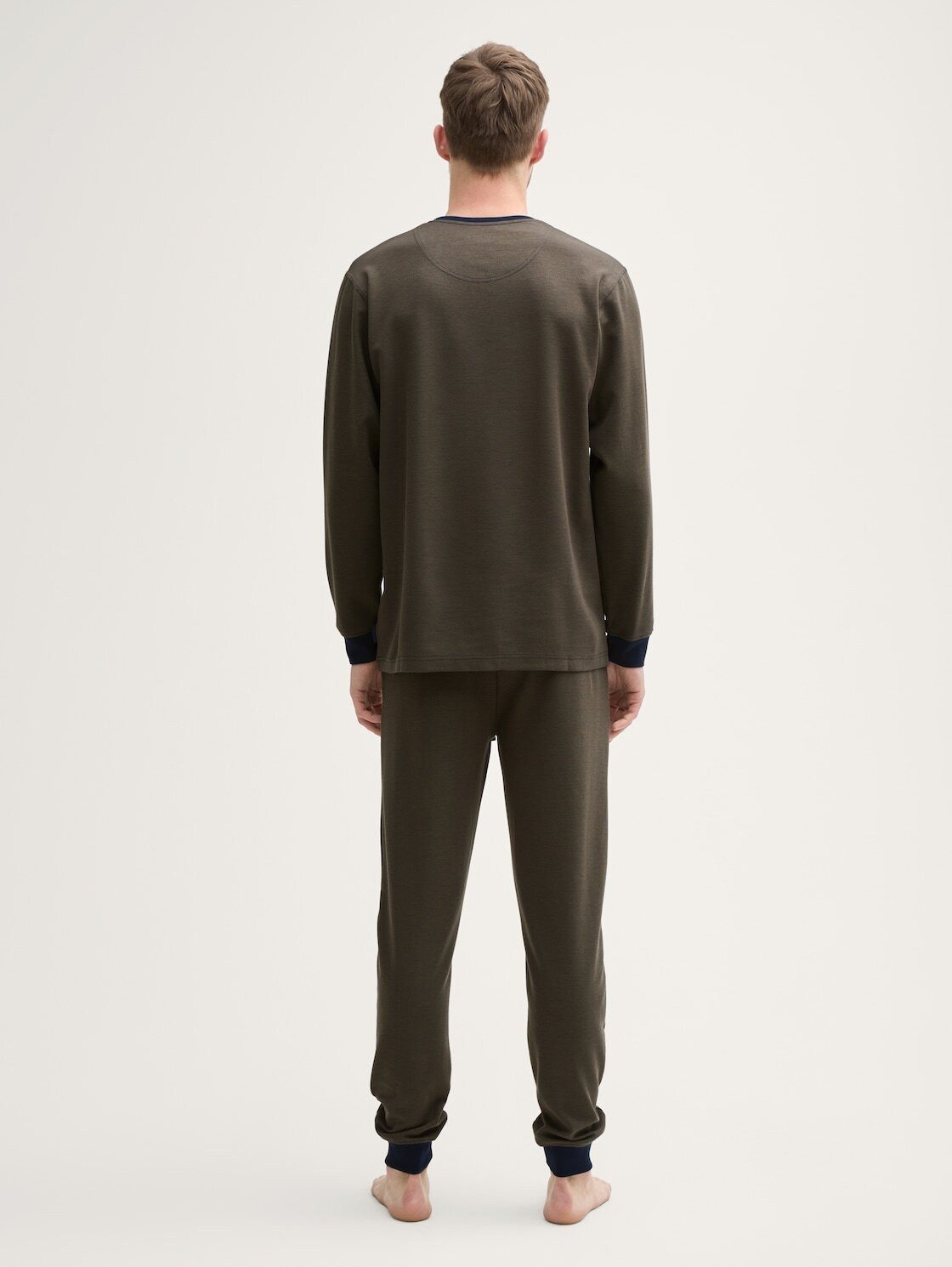 TOM TAILOR Pyjama Unterwäsche (2 tlg) Pyjama-Set mit Logo-Print und Kordelzug