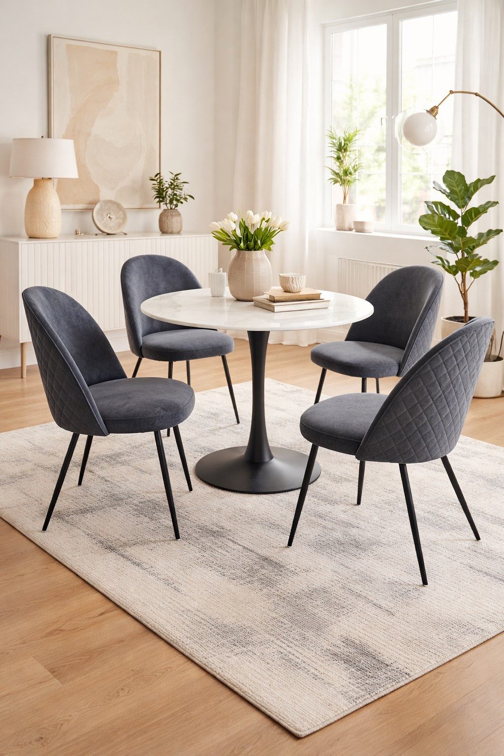 moebel-direkt-online Sitzgruppe Moderne Tischgruppe 5-teilig, (Spar-Set, 5teiliges Set)