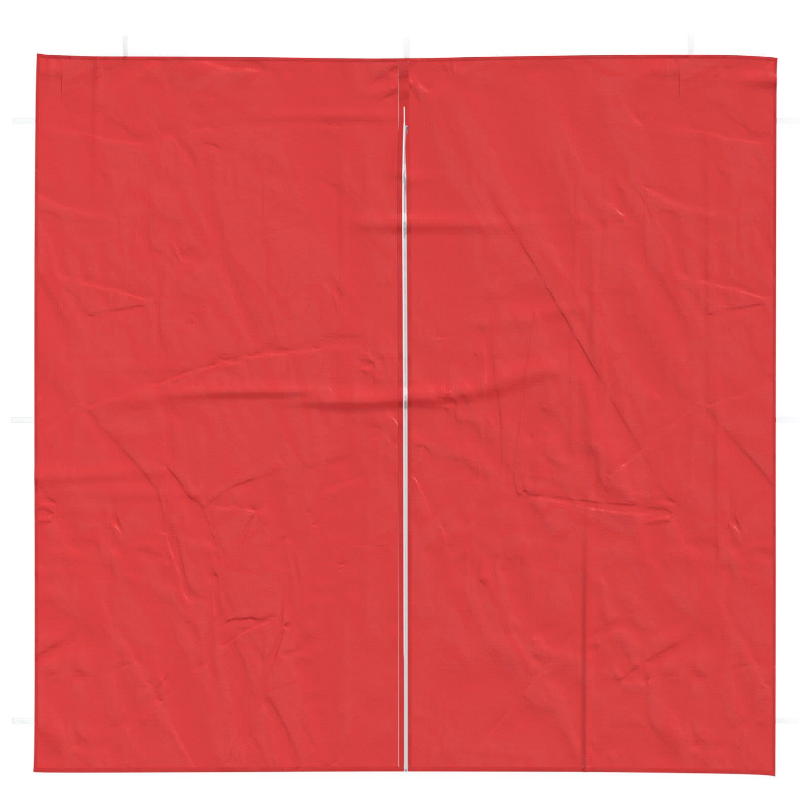 vidaXL Partyzelt Party Zelt Seitenteil 2 pcs Rot 200 x 195 cm PE und Stahl