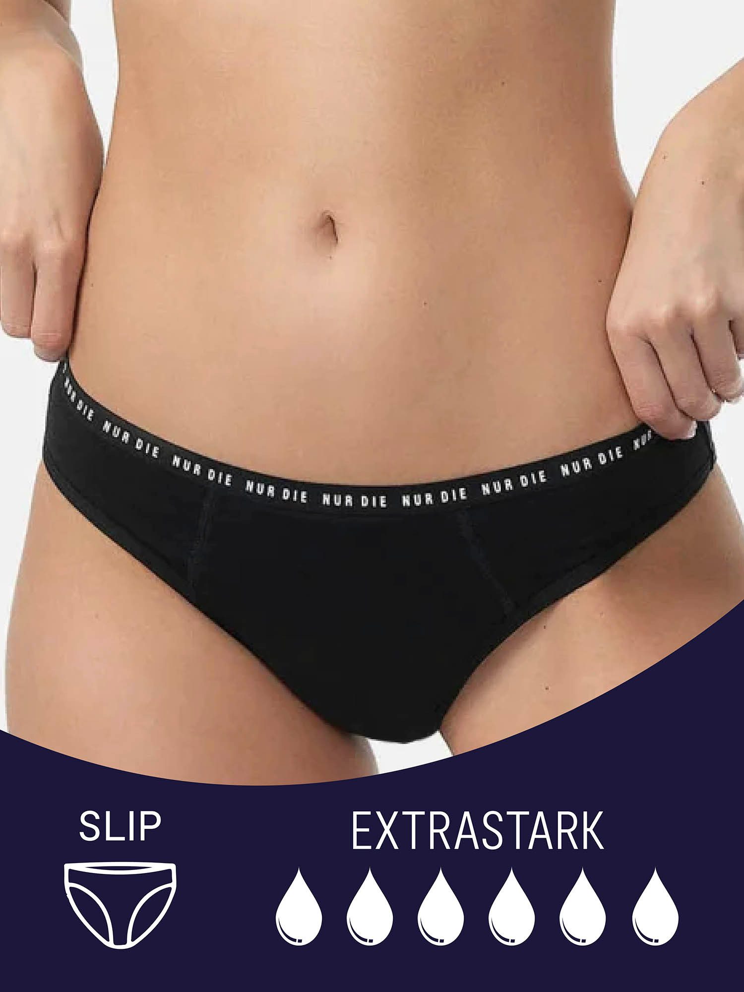 Nur Die Periodenslip Всеs Geregelt Slip extrastark Menstruationsunterwäsche wiederverwendbar