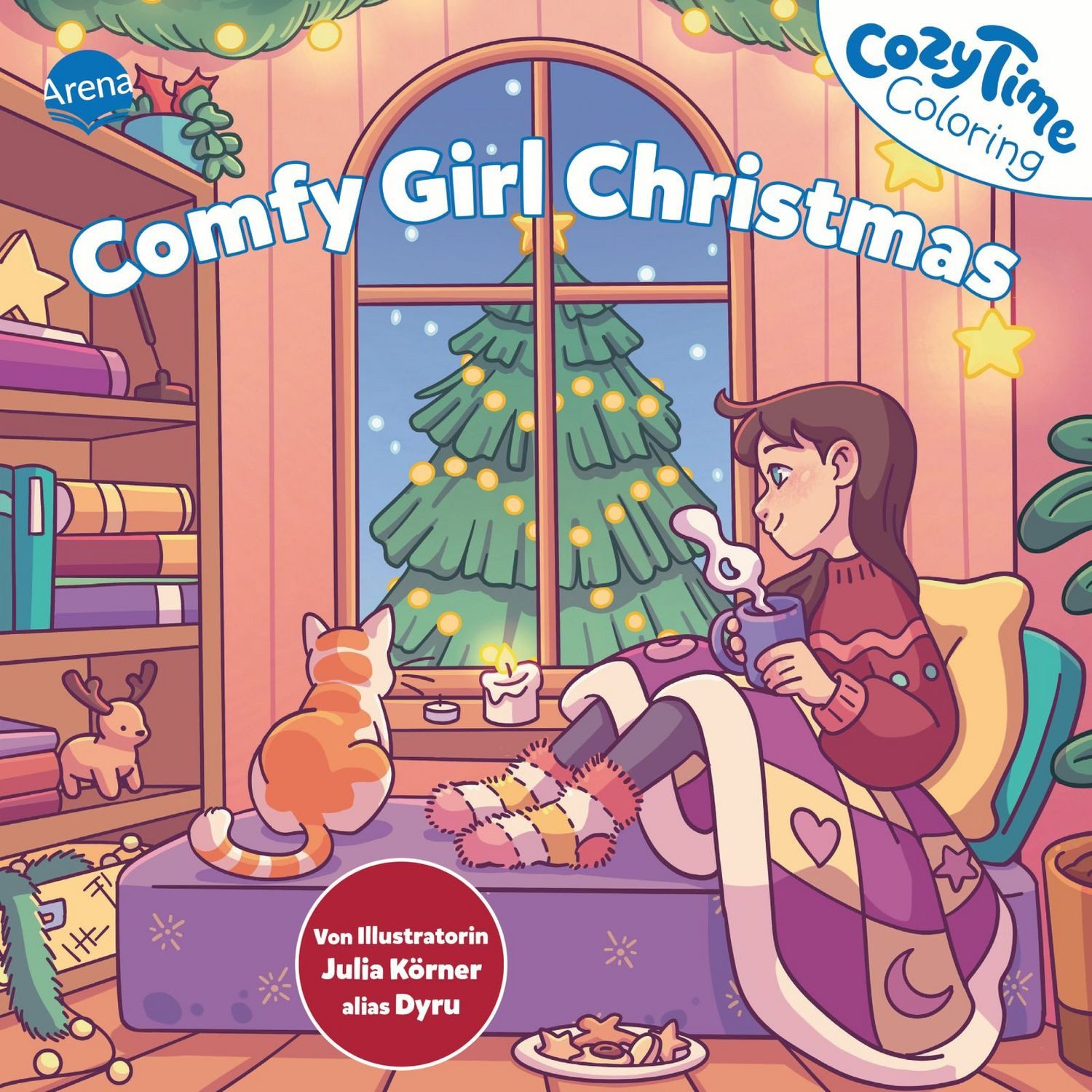 Cozy Time Coloring. Comfy Girl Christmas / diverse