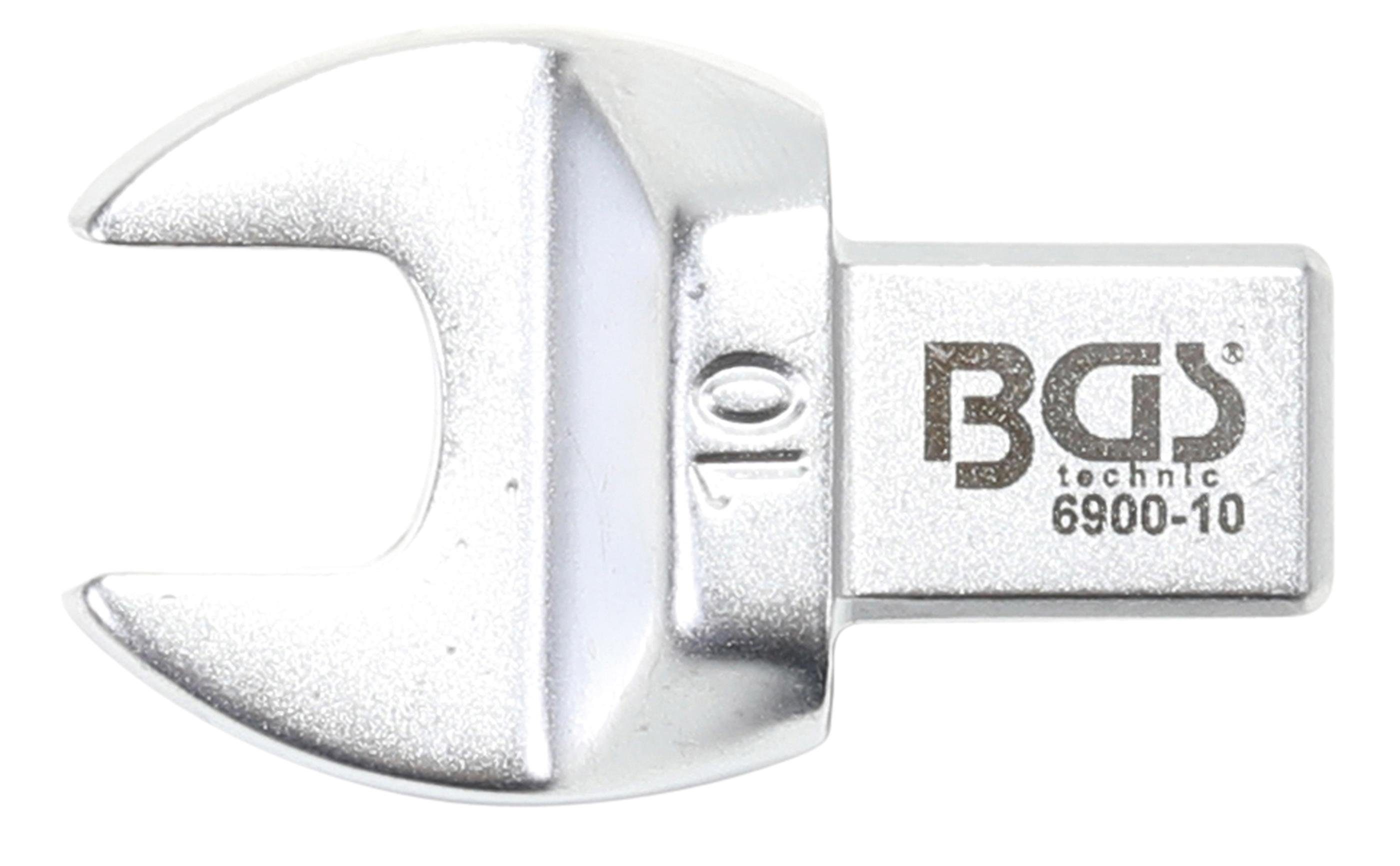 BGS technic Maulschlüssel Einsteck-Maulschlüssel, 10 mm, Aufnahme 9 x 12 mm