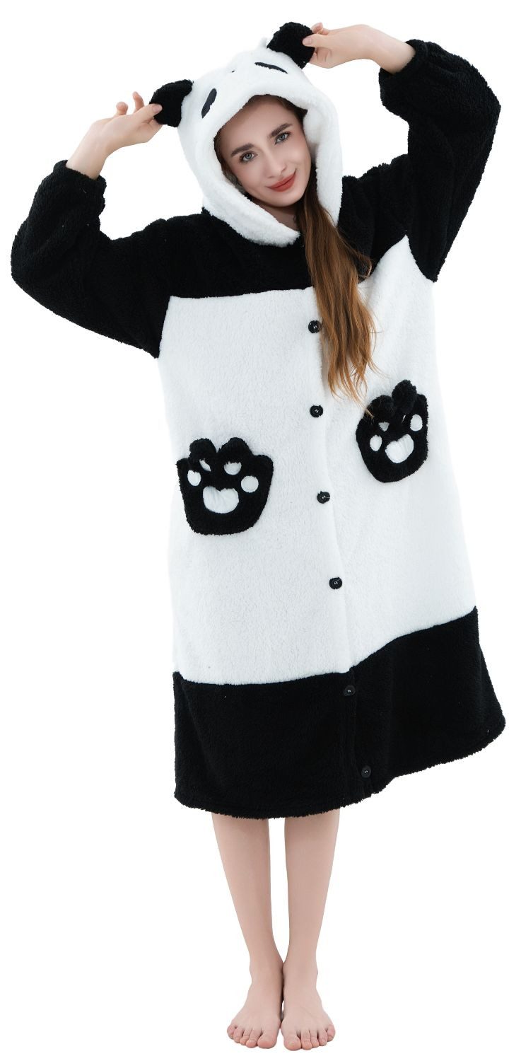 Corimori Plüschjacke Flauschiger Oversize Kuschel Deckenmantel + Kapuze pas günstig online kaufen