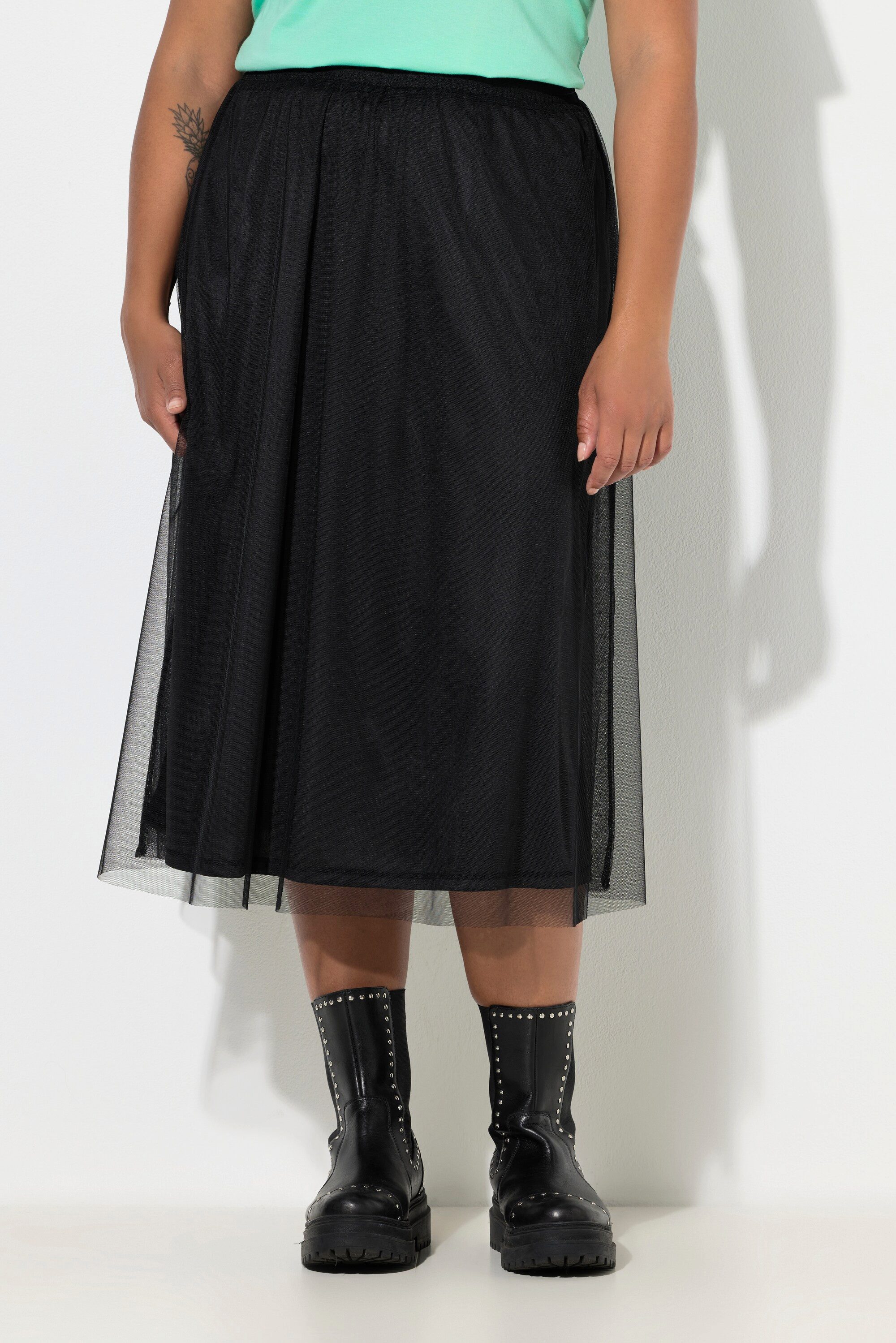 Angel of Style Jerseyrock Mesh-Midirock Straight Shape Elastikbund