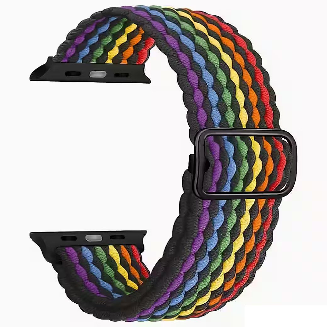 Ware aus aller Welt Uhrenarmband Regenbogen Armband kompatibel mit Apple Watch 44mm 45mm 46mm 49mm 42mm