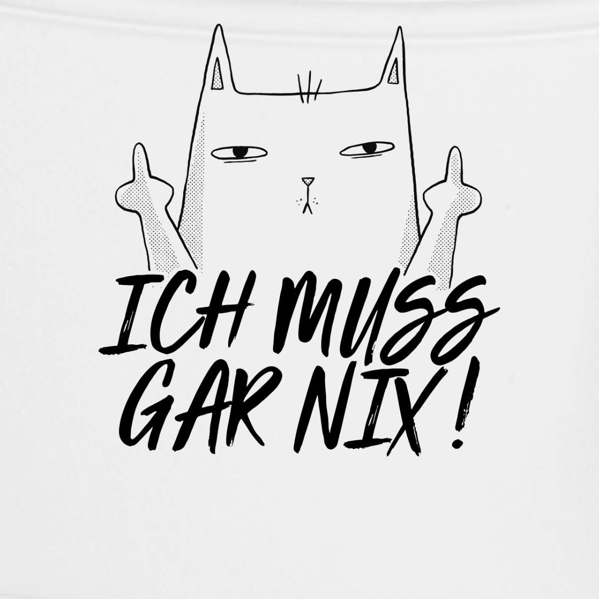 Spreadshirt Ich Muss Gar Nix, Katze Badelatschen Damen Badeschuh