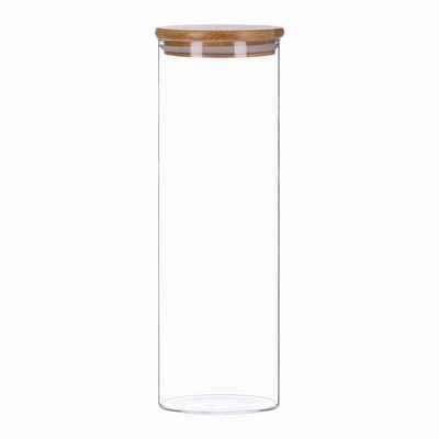 TP Vorratsglas Vorratsglas mit Bambus Deckel, Glas Behälter für Lebensmittel, luftdic