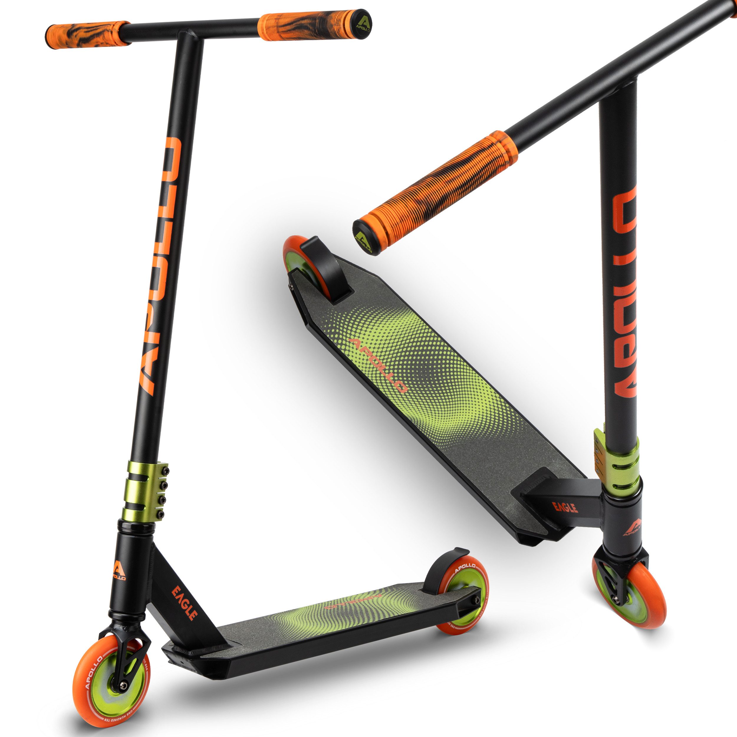 Apollo Трюк самокат Eagle, eloxierter Profi Stuntroller für Kinder & Erwachsene, aus robustem HQ Aluminium, leicht & stabil, bis 100 kg belastbar