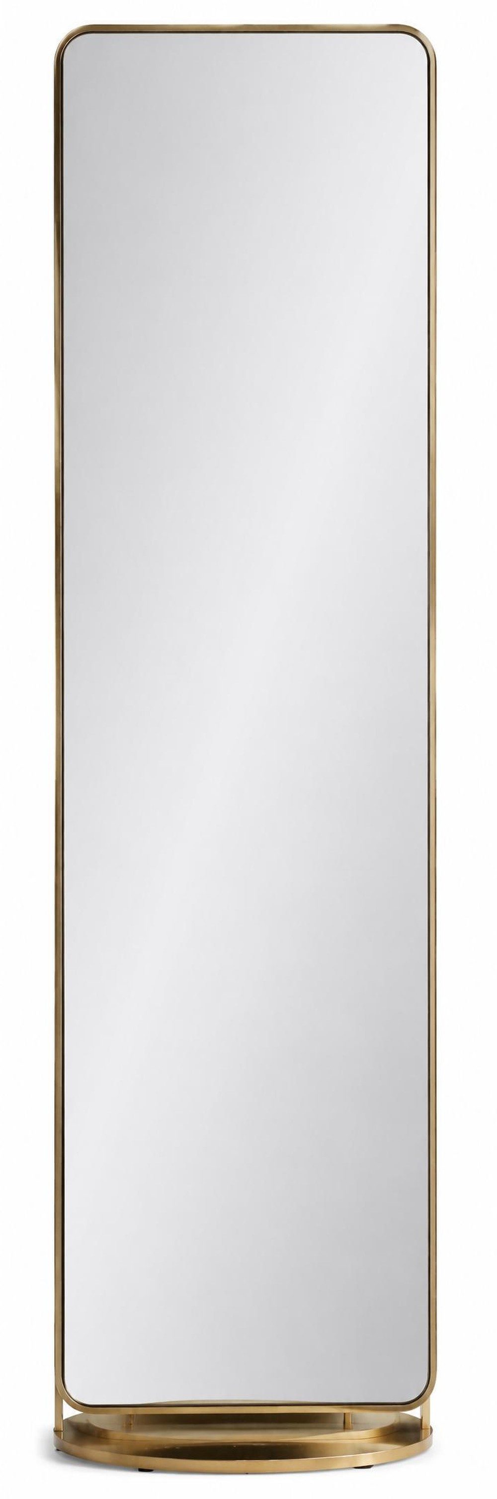 Xlmoebel Wandspiegel Moderner goldfarbener Wandspiegel für ein komfortables Wohnzimmer, Made in Europa