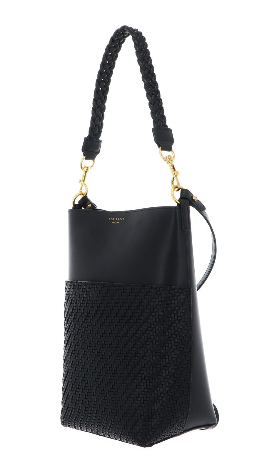 Ted Baker Handtasche Woven Handle Leather Bucket Bag, aus echtem Rindsleder