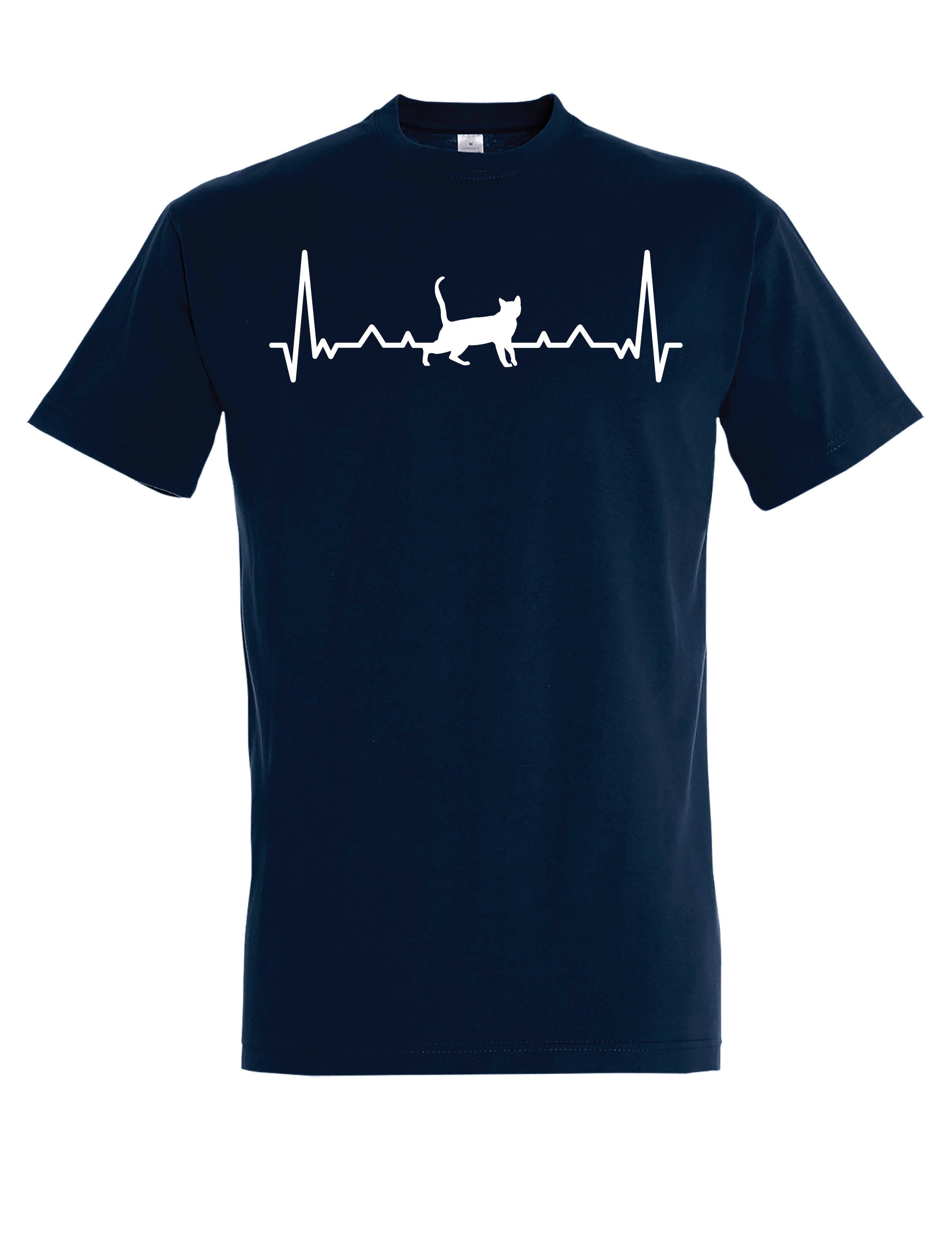 Youth Designz T-Shirt Heartbeat Katze Herren Shirt günstig online kaufen