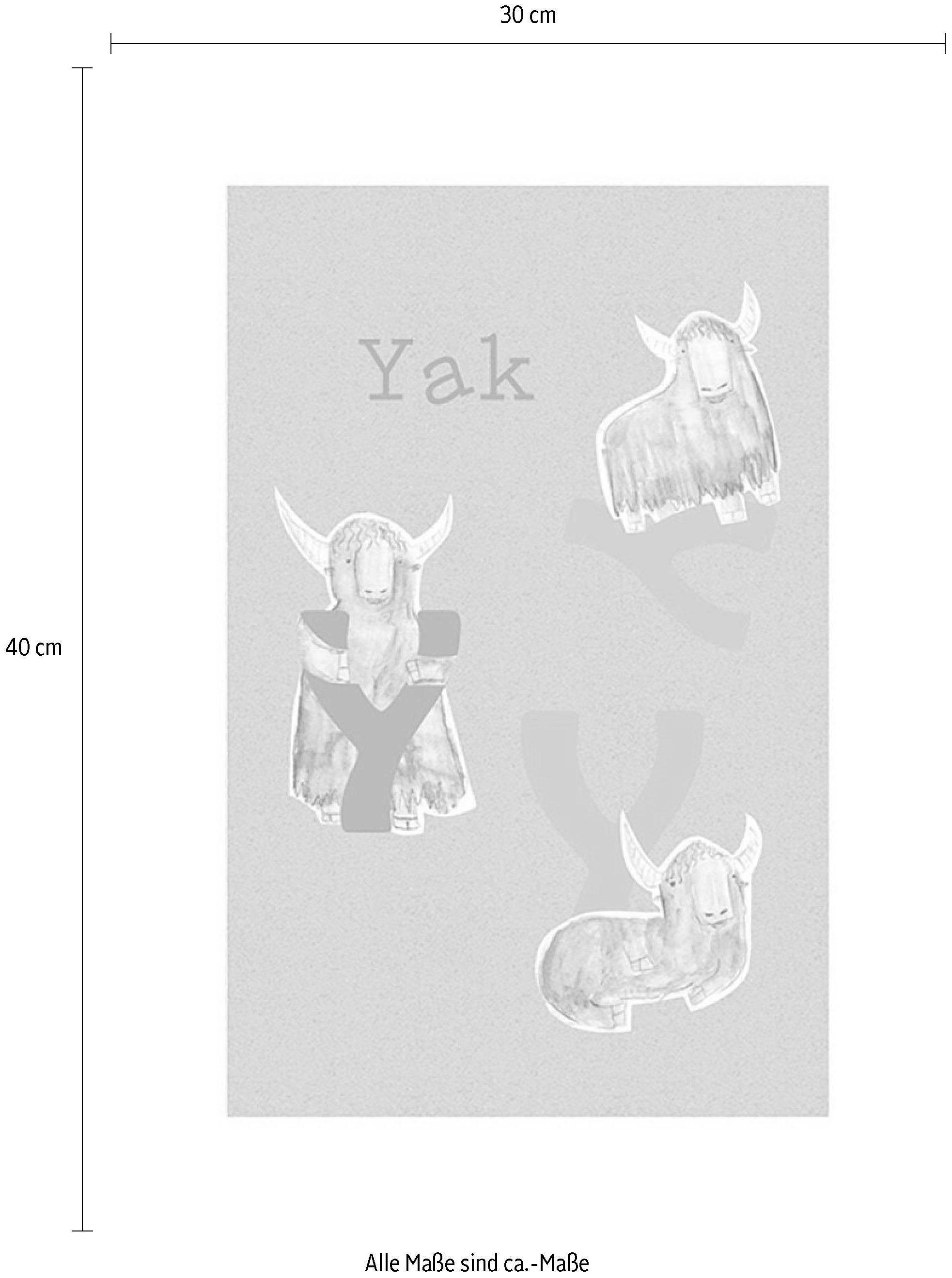 Y, Poster Komar ABC (1 Animal Kinderzimmer, Wohnzimmer Schlafzimmer, St), Buchstaben
