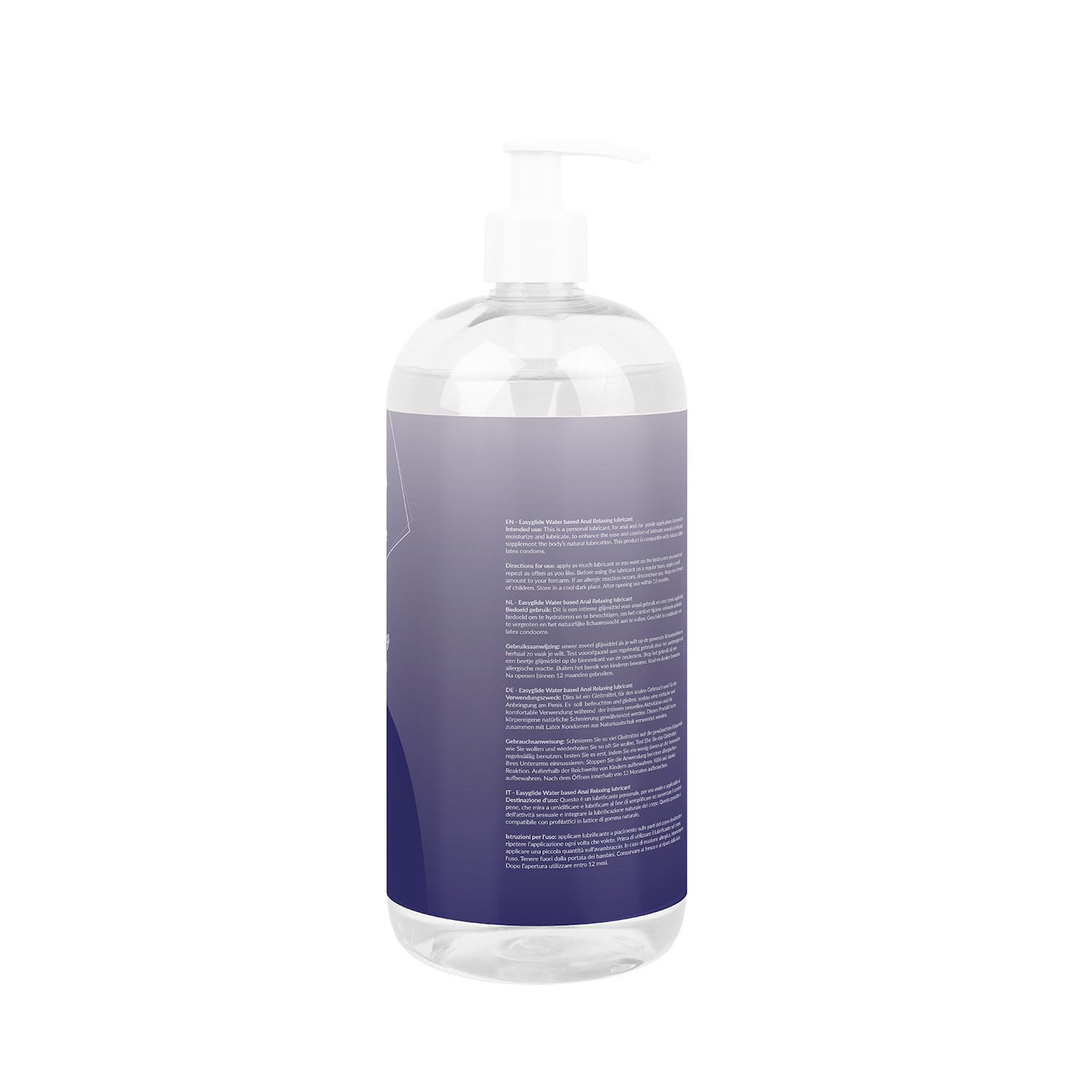 EasyGlide Analgleitgel Anal-Gleitgel - 1000 ml Wasserbasiert Leicht betäubend - Durchsichtig