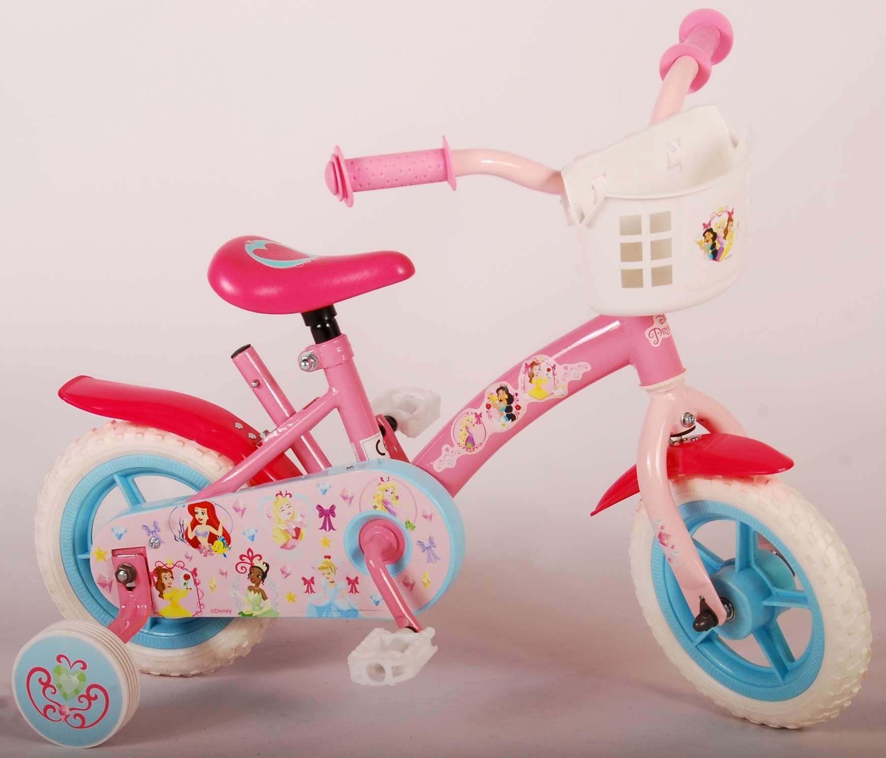 TPFSports Kinderfahrrad Disney Princess 10 Zoll, 1 Gang, (Mädchen Fahrrad - Rutschfeste Sicherheitsgriffe), Kinder Fahrrad 10 Zoll mit Stützräder Laufrad Mädchen Kinderrad