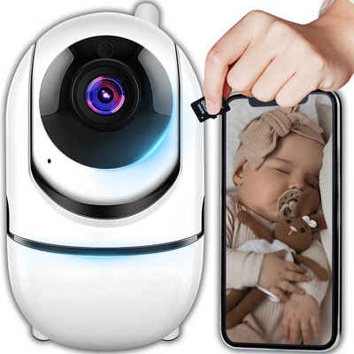Retoo Babyphone Überwachungskamera Innen schwenkbar 355° Kamera Nachtsicht 1080p, set, Überwachungskamera, Deckenhalterung, 5V-Netzteil, Satz Montagezubehö, Hochwertige Überwachung, Infrarot-LED, Horizontale Bewegung