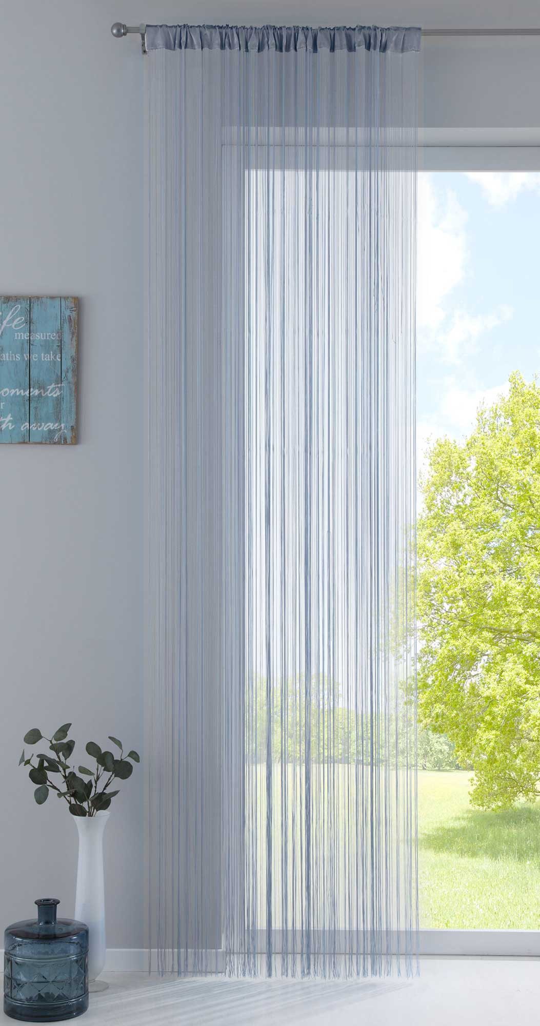 Gardinenbox Gardine, Stangendurchzug, Fadengardine Lurex Tunneldurchzug günstig online kaufen