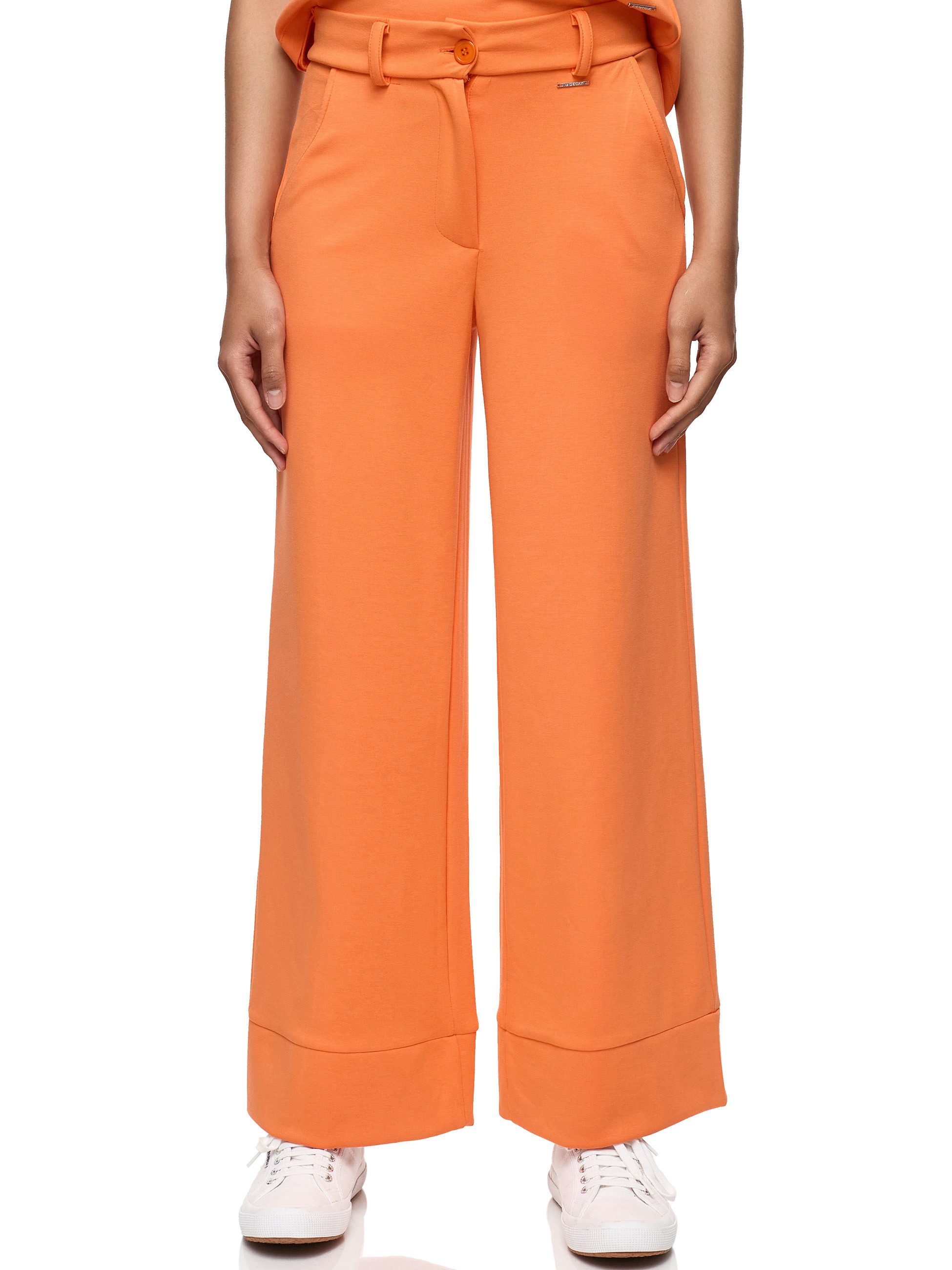 Decay Stoffhose Decay Damenhose mit Knopfverschluss in Unifarbe