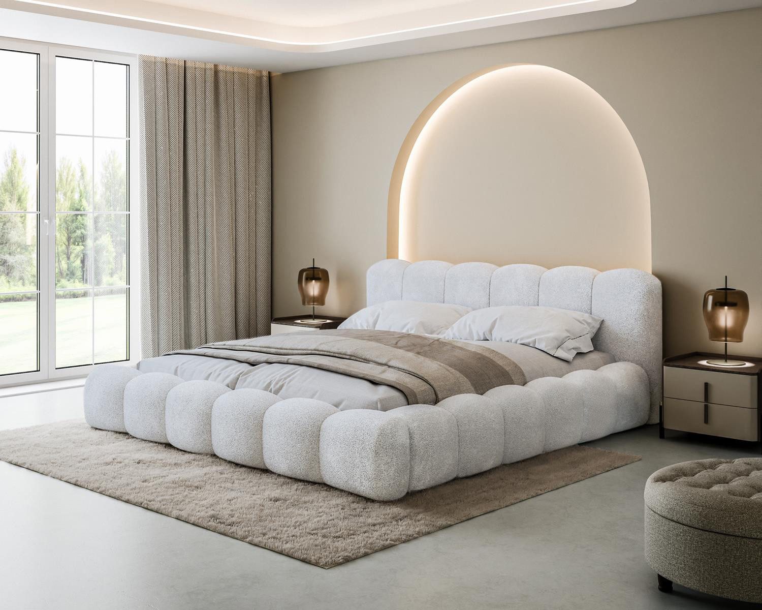 Compleo Polsterbett Designerbett, Wolkenbett, TOPSELLER, Modern Schlafzimme günstig online kaufen