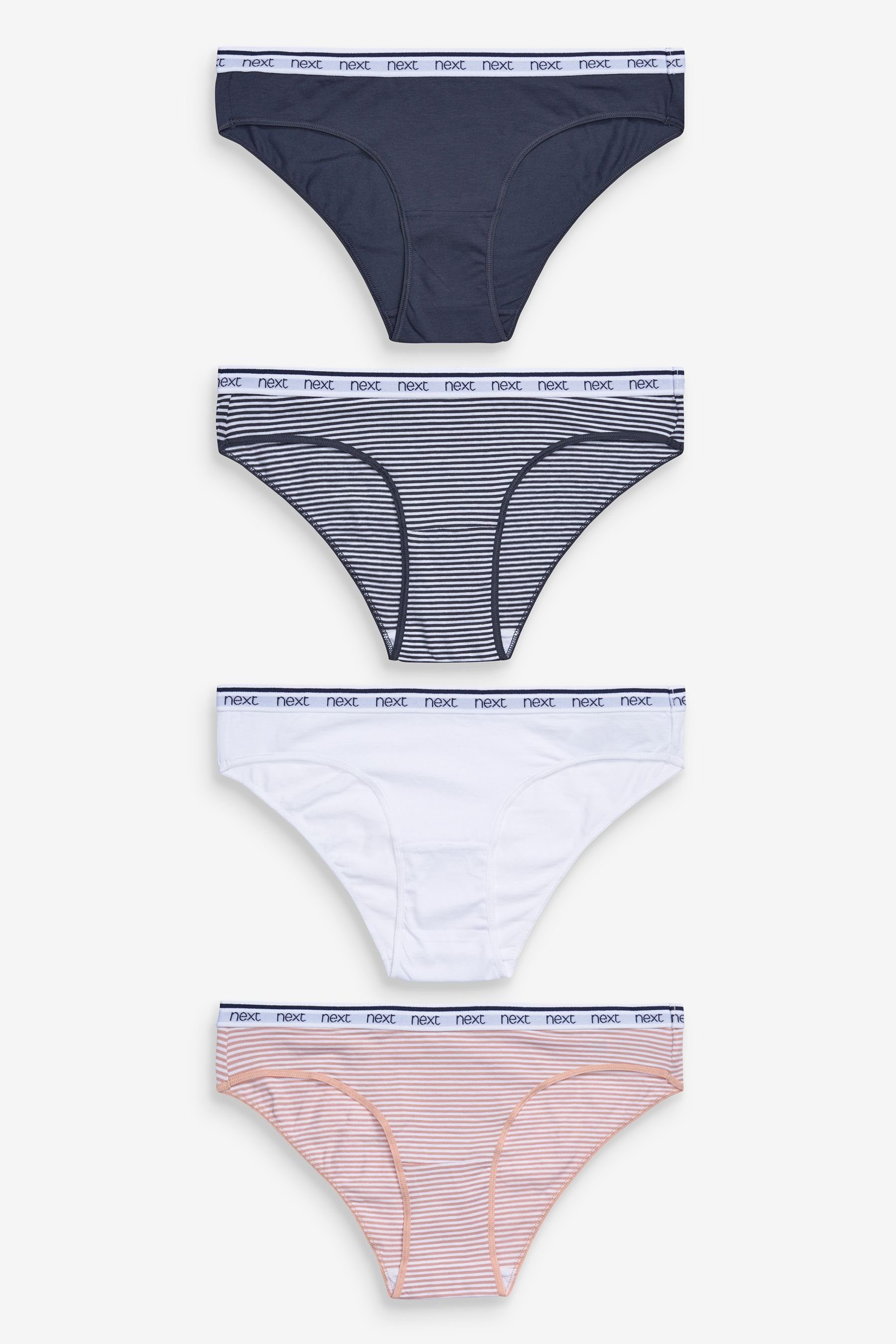 (4-St) Bikinislip Next Pink/Blue Stripe