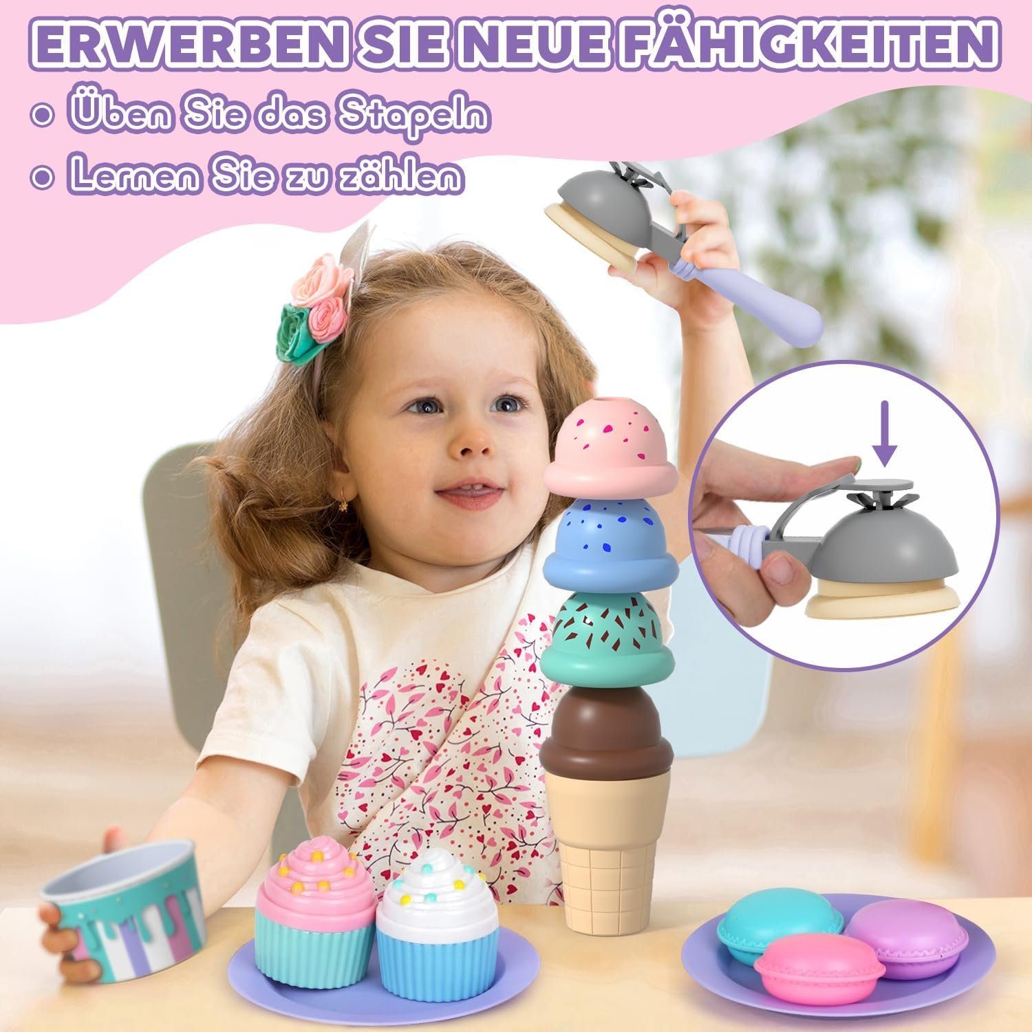 Lehoo Castle Kinder-Küchenset Lehoo Castle Eisdiele: Rollenspiel-Geschenk, günstig online kaufen