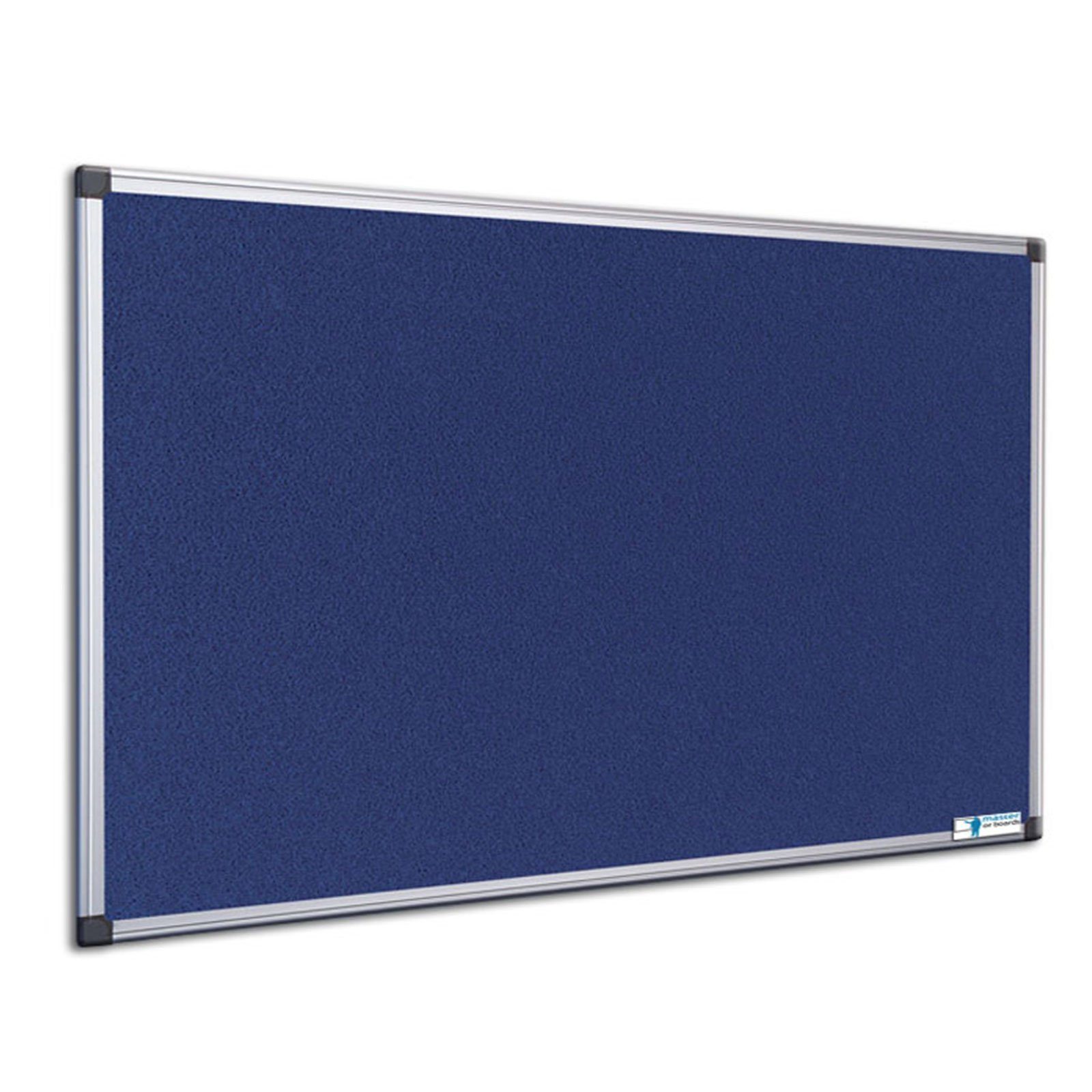 Karat Pinnwand Filz-Pinnwand mit Aluminium-Rahmen Blau, verschiedene Größen