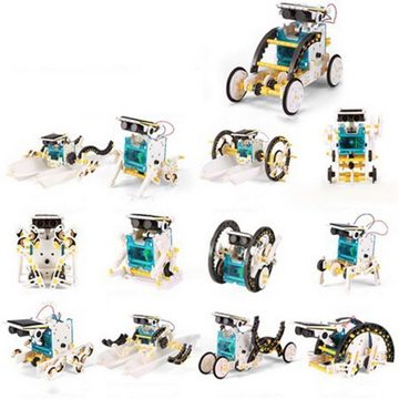 efaso Lernspielzeug Solar Roboter Set 14 in 1- Solar Lernspielzeug