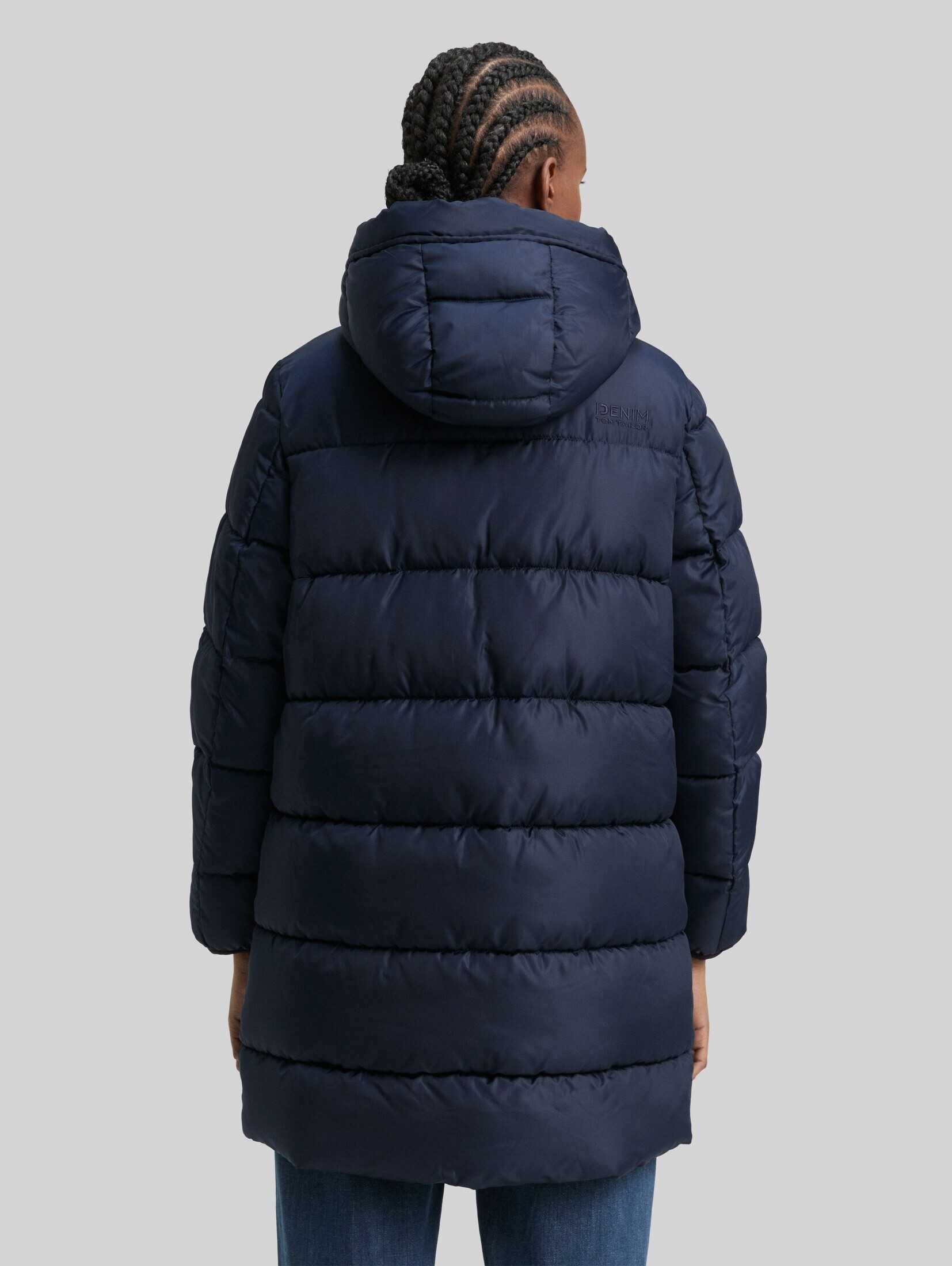 TOM TAILOR Denim Steppmantel Jacken Puffer-Mantel mit Kapuze