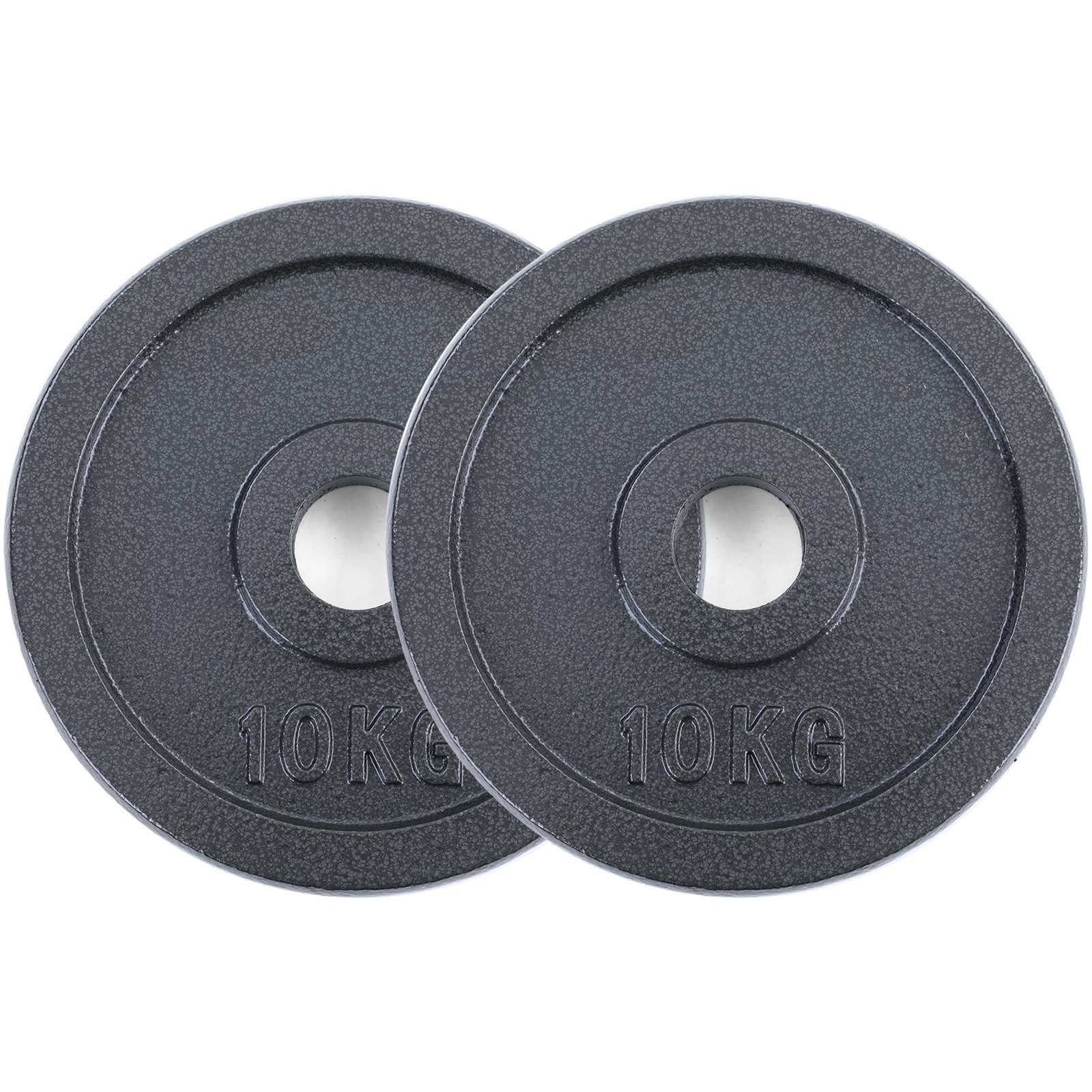 Hantelscheibe 20kg 2x10kg Olympia Hantelscheiben Gusseisen Schwarz 50mm