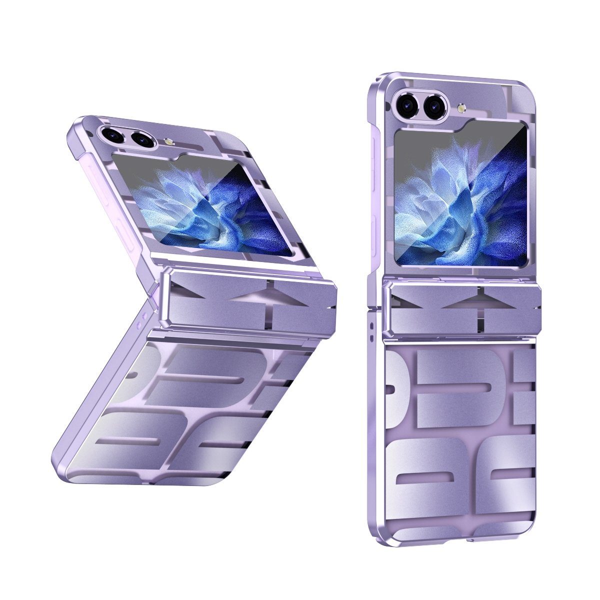 Wigento Handyhülle Für Samsung Galaxy Z Flip5 5G Design Schutz Hülle Cover Etuis Case Neu