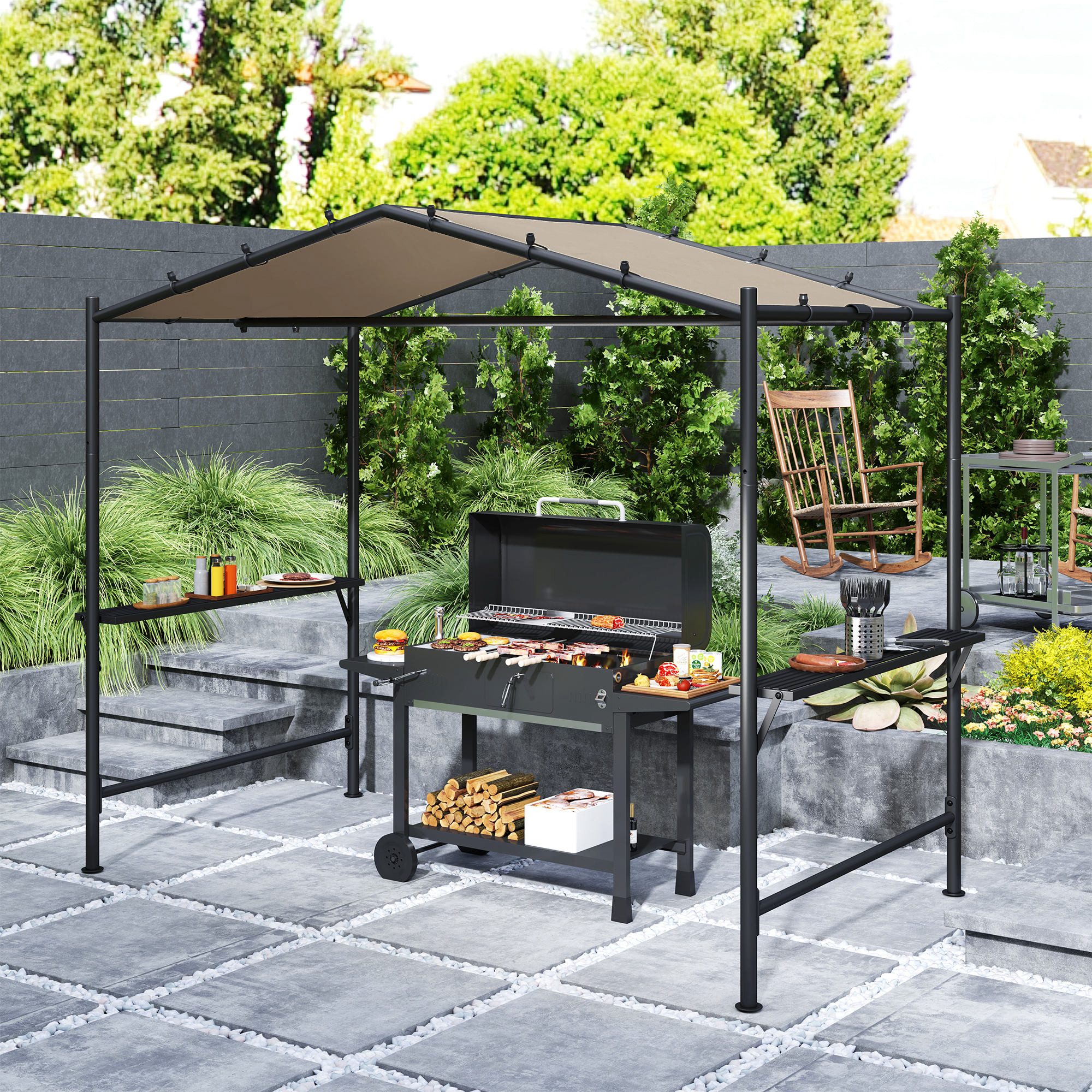 Outsunny Grillpavillon 277 x 149 x günstig online kaufen