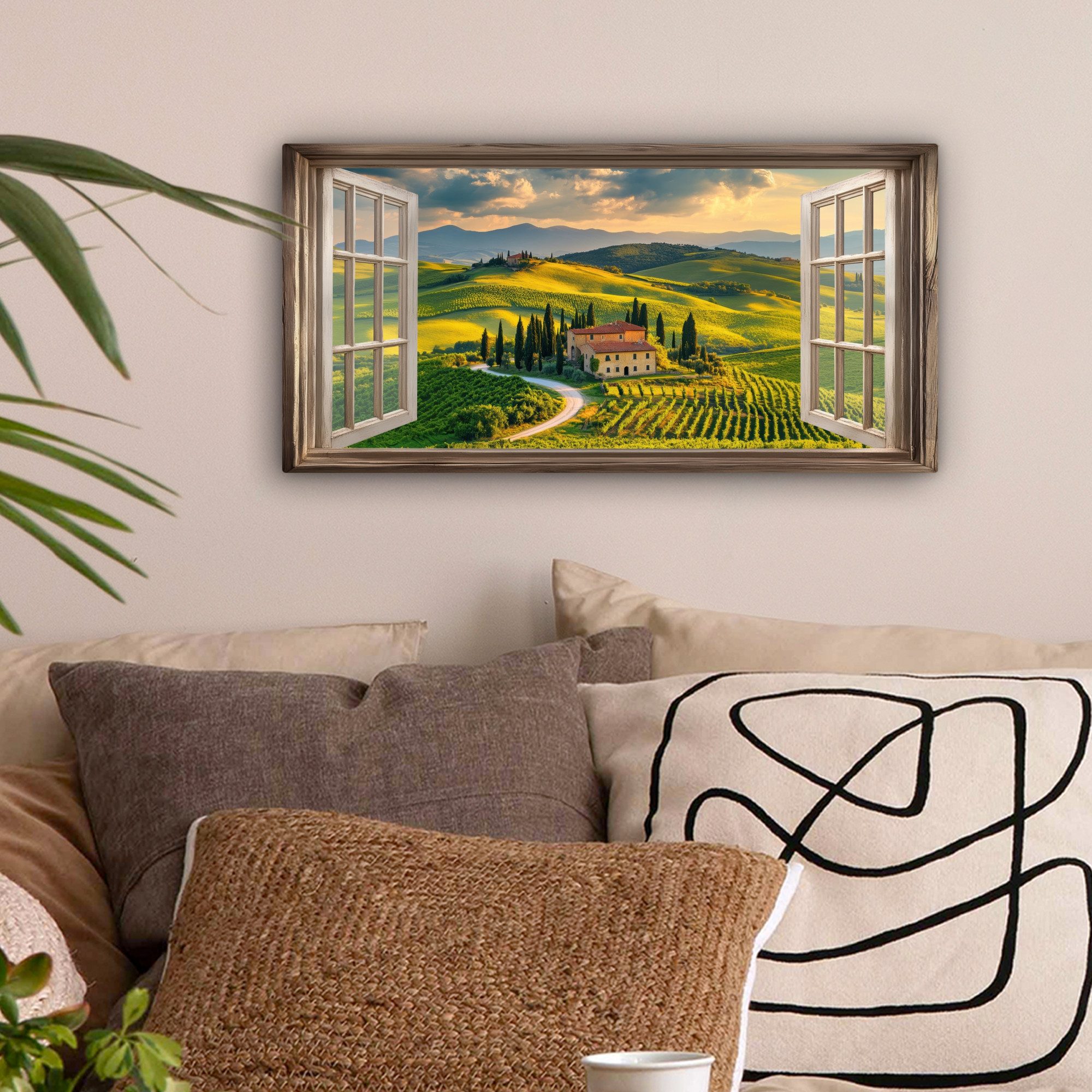 OneMillionCanvasses® Leinwandbild Panorama Ansichten - Toskana günstig online kaufen