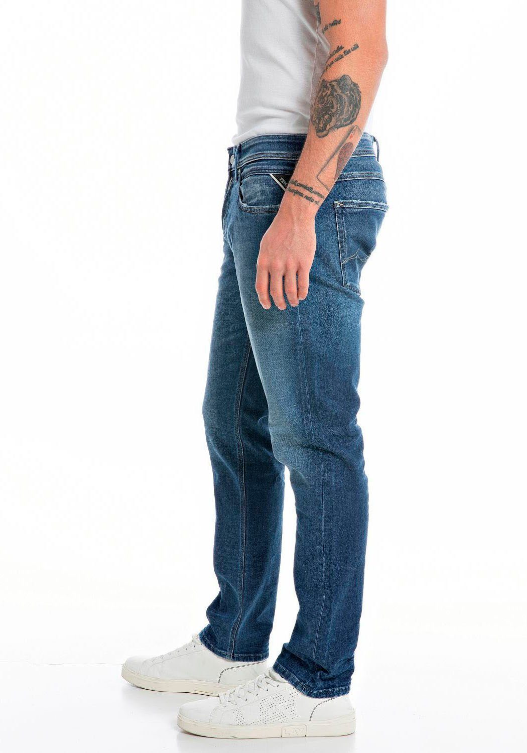 Straight-Jeans Replay blue medium WILLBI