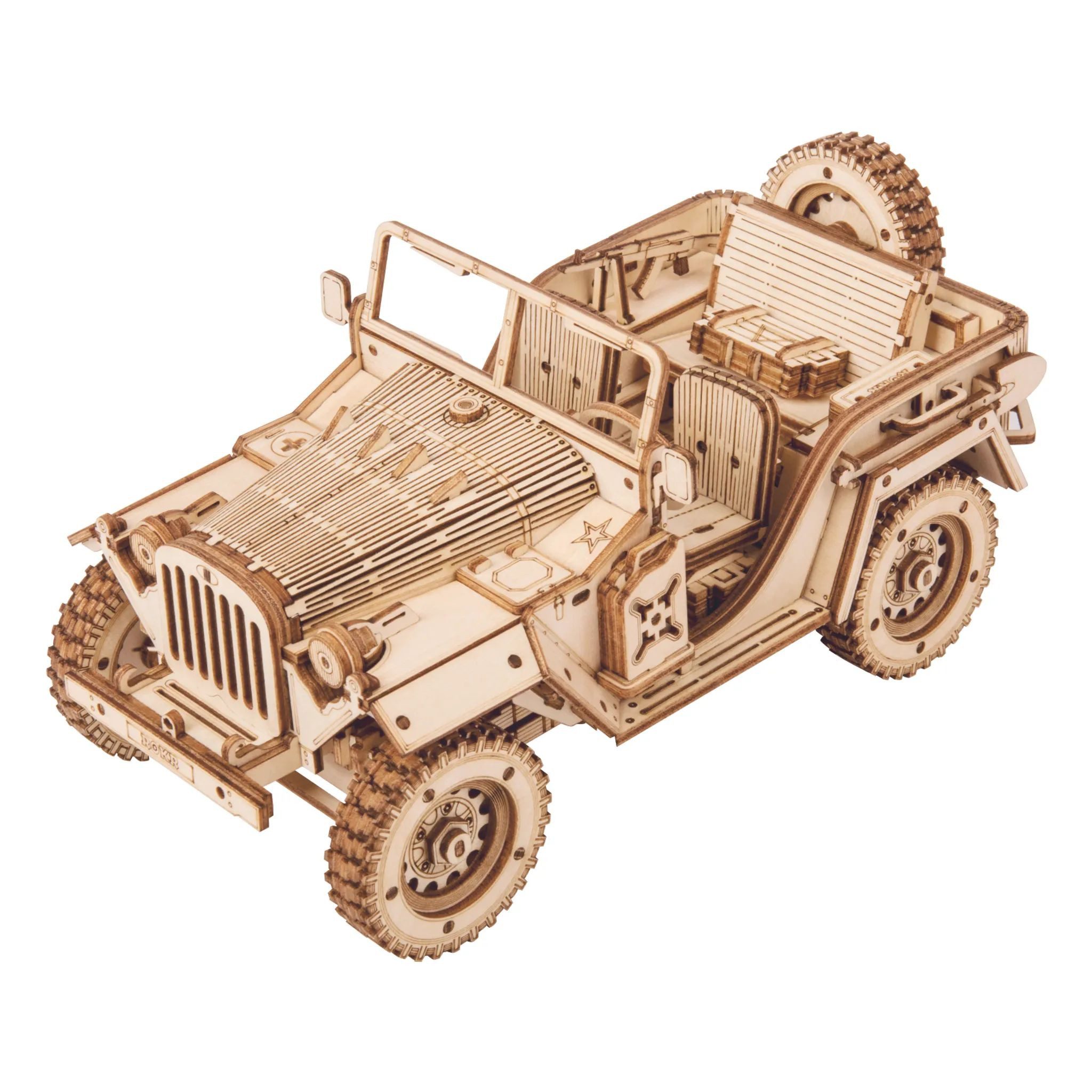 HR Direktverkauf GmbH 3D-Puzzle Armee-Feldwagen - langanhaltender Puzzlespaß - Holzbausatz 286-teilig, 369 Puzzleteile